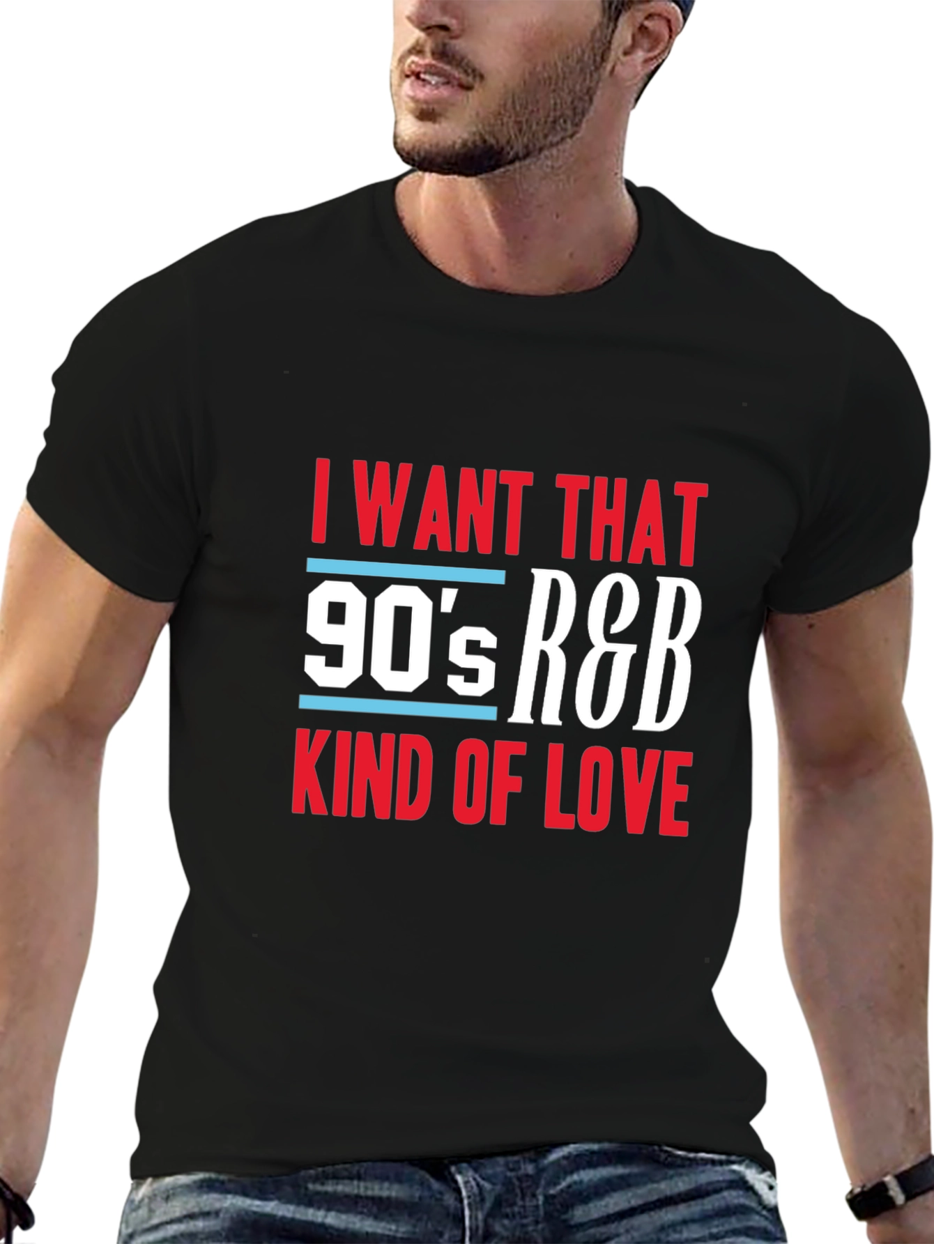 90s R&B Kind of Love Black Graphic Tee