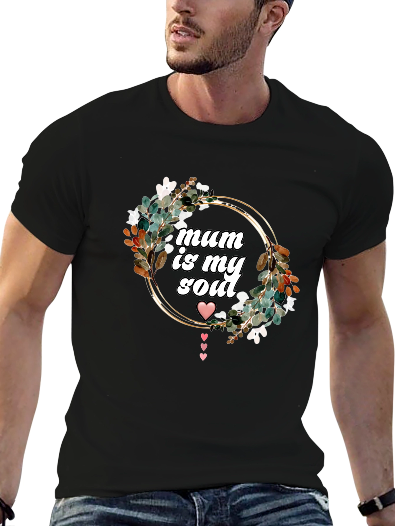 Mum Is My Soul Floral Wreath T-Shirt