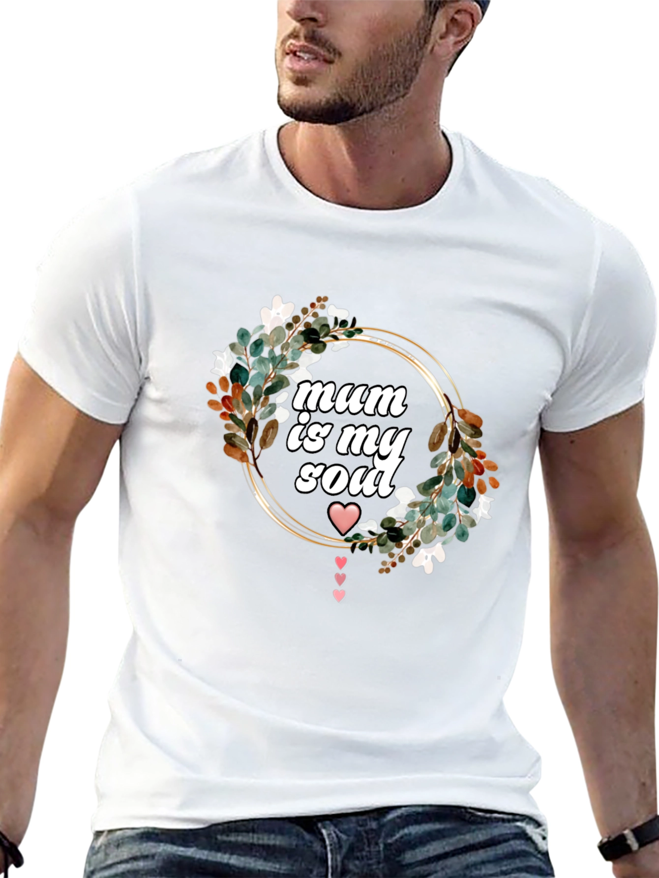 Mum Is My Soul Floral Wreath T-Shirt