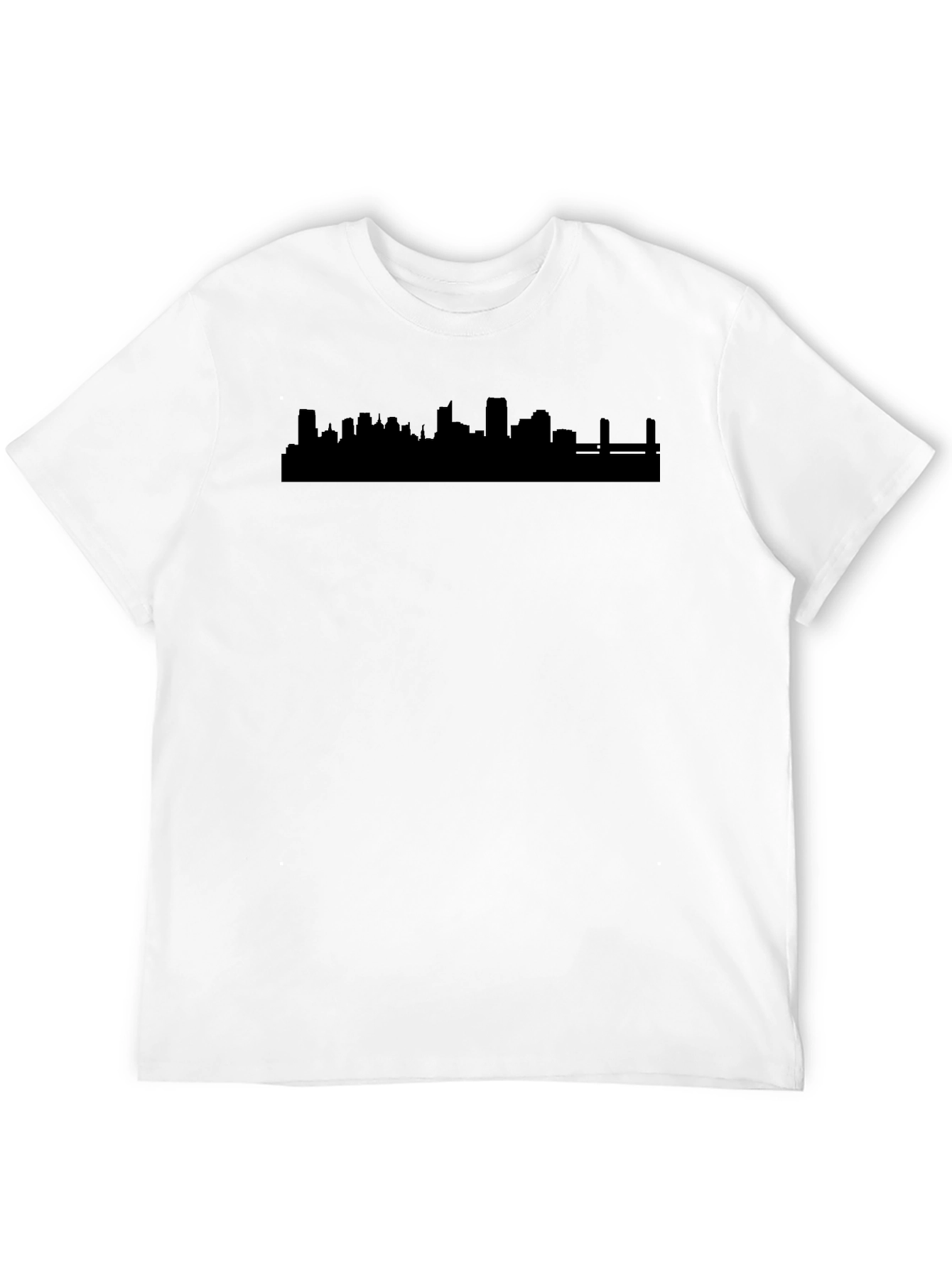 City Skyline Graphic Tee - Modern Black T-Shirt