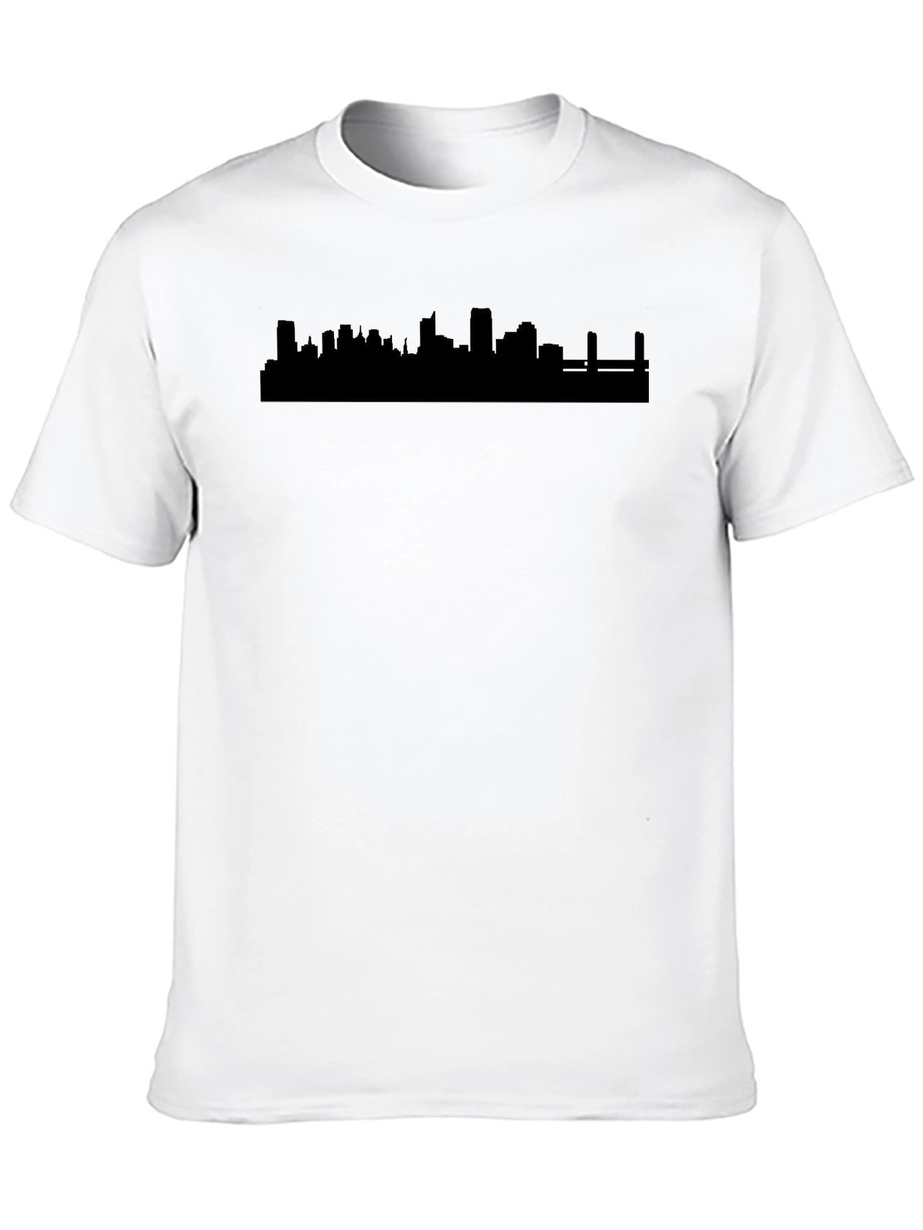 City Skyline Graphic Tee - Modern Black T-Shirt