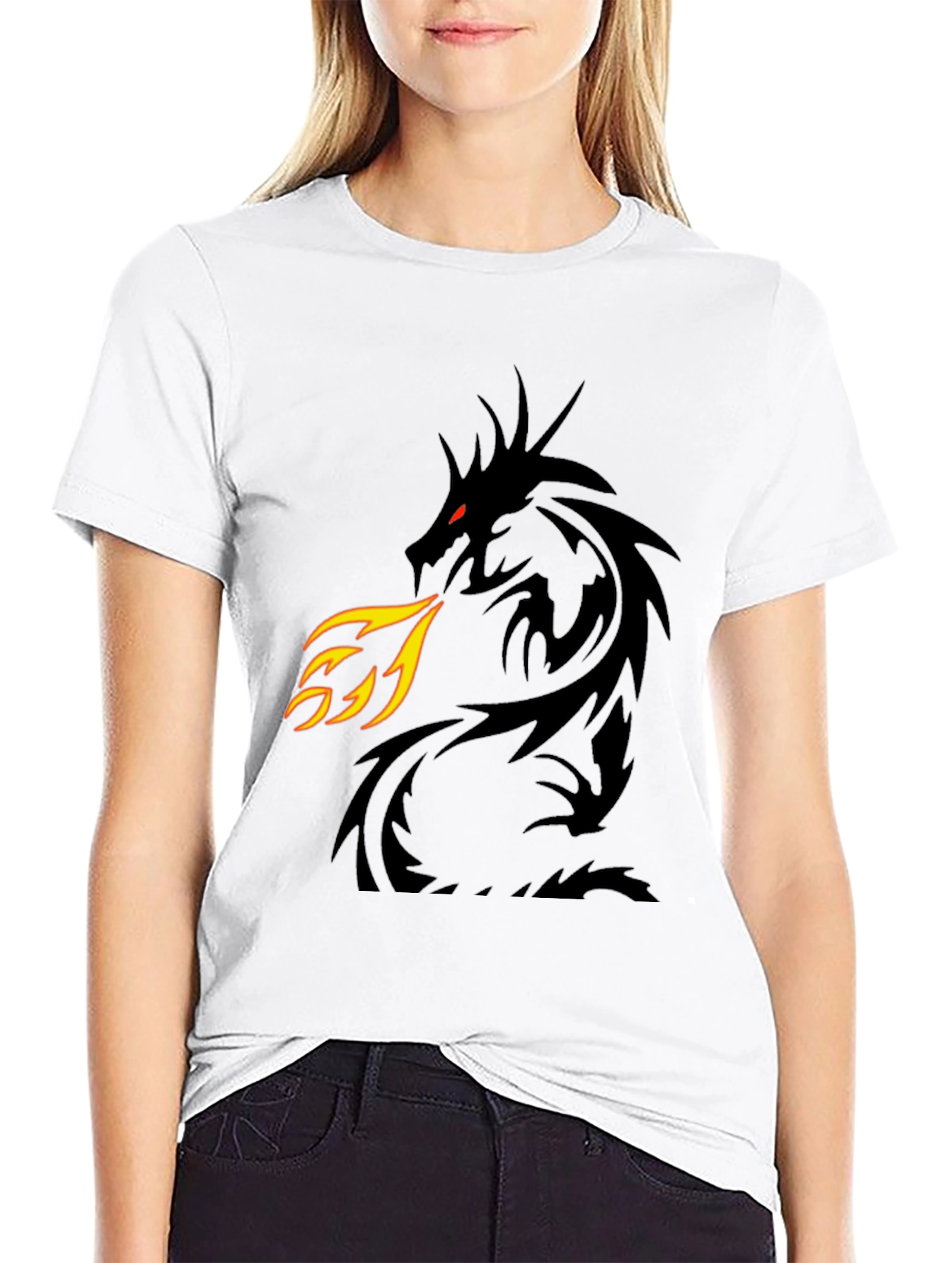 Fire Breathing Dragon Graphic T-Shirt