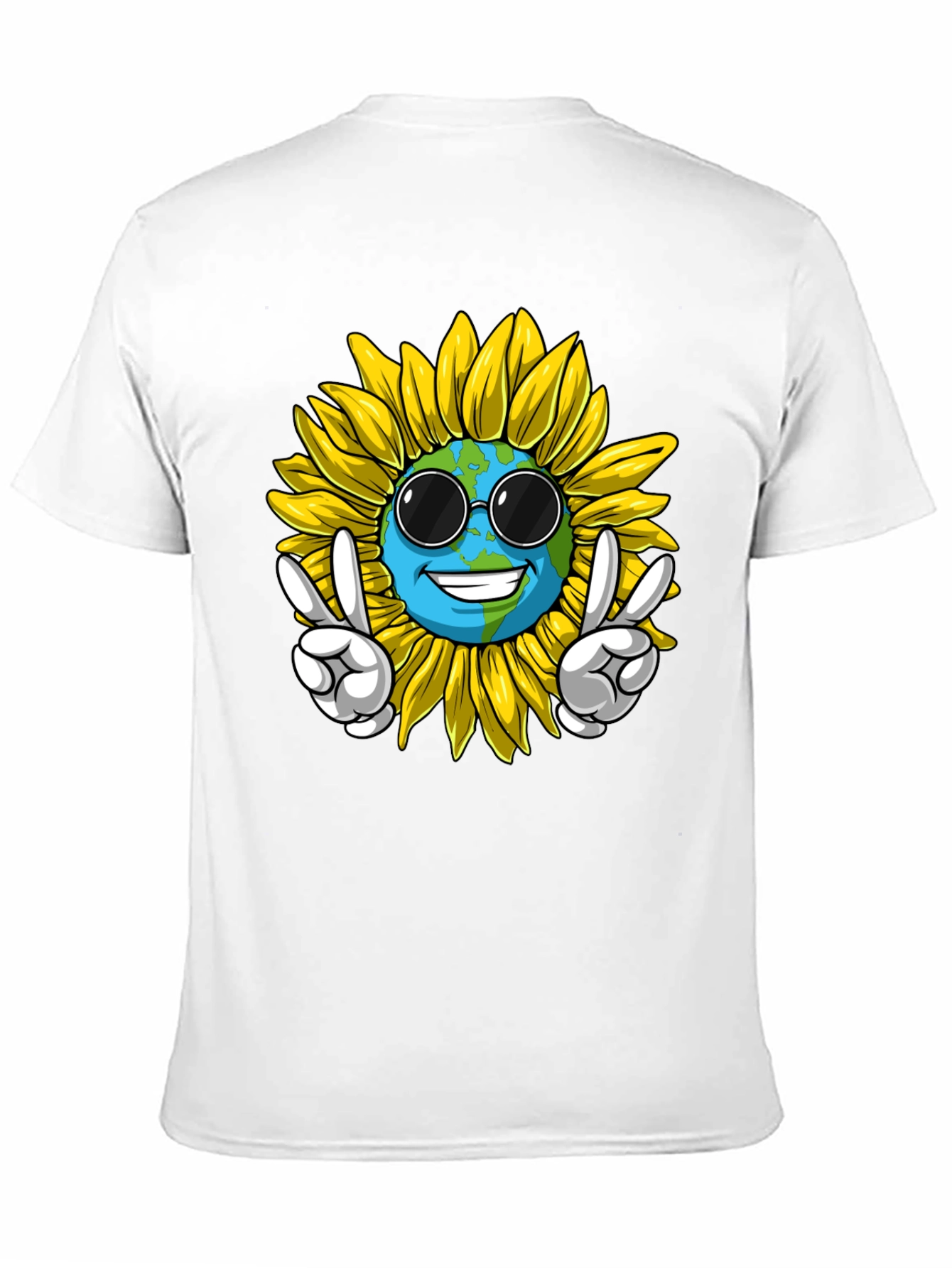 Peace Earth Sunflower Graphic Tee