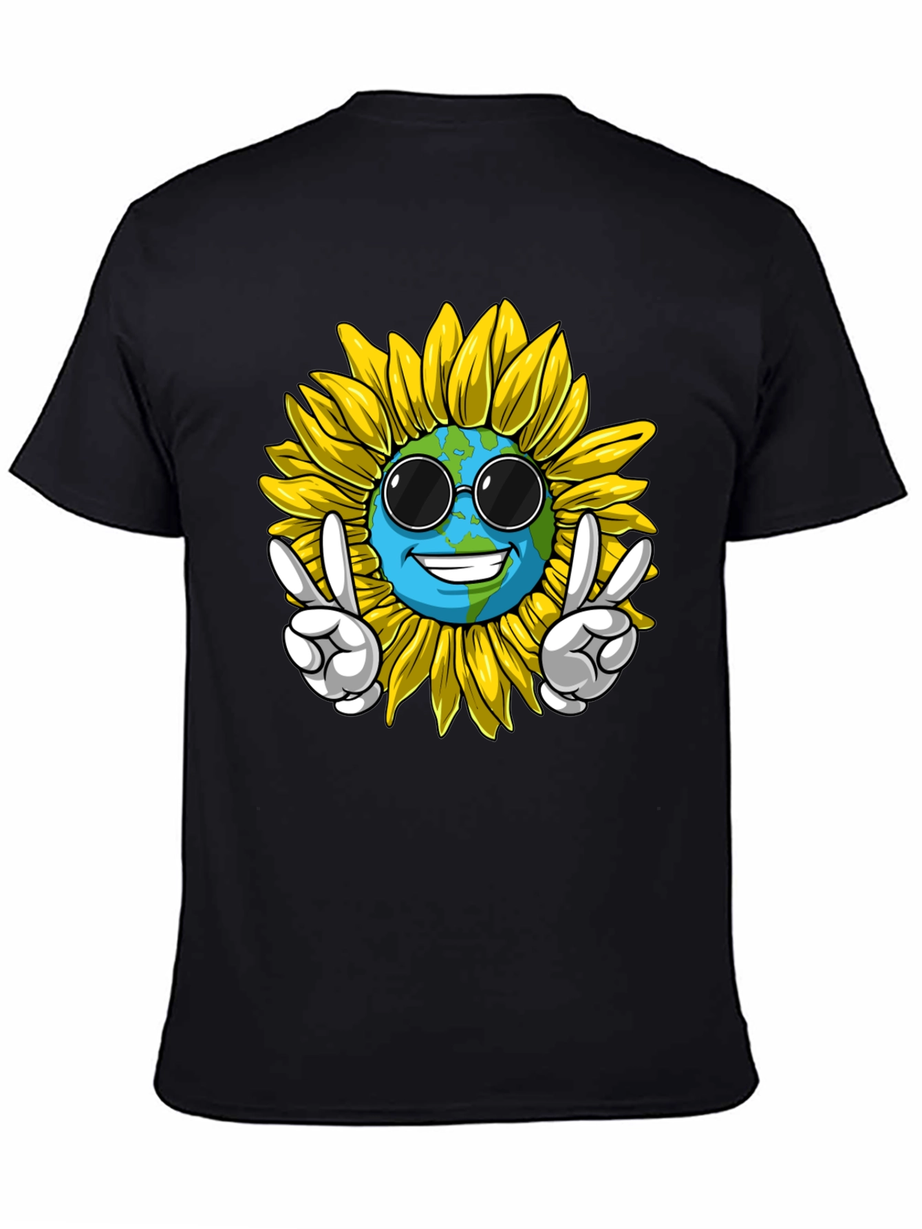 Peace Earth Sunflower Graphic Tee