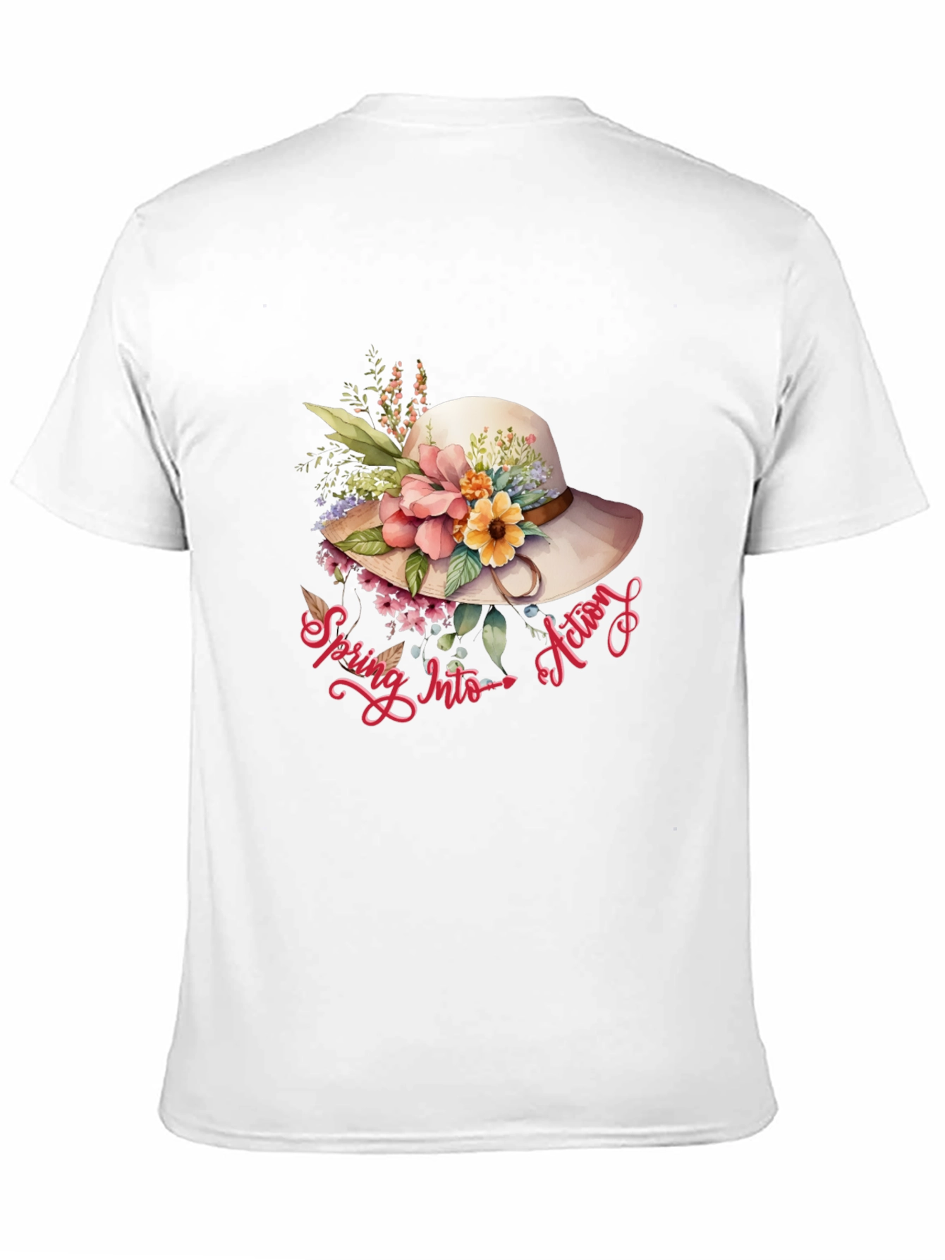 Floral Hat Spring Into Action Tee