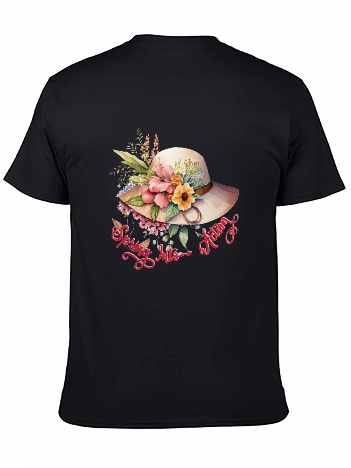 Floral Hat Spring Into Action Tee