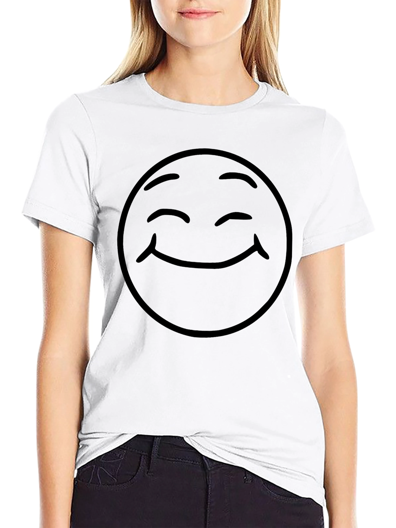 Smiley Face Graphic Tee - Classic Comfort
