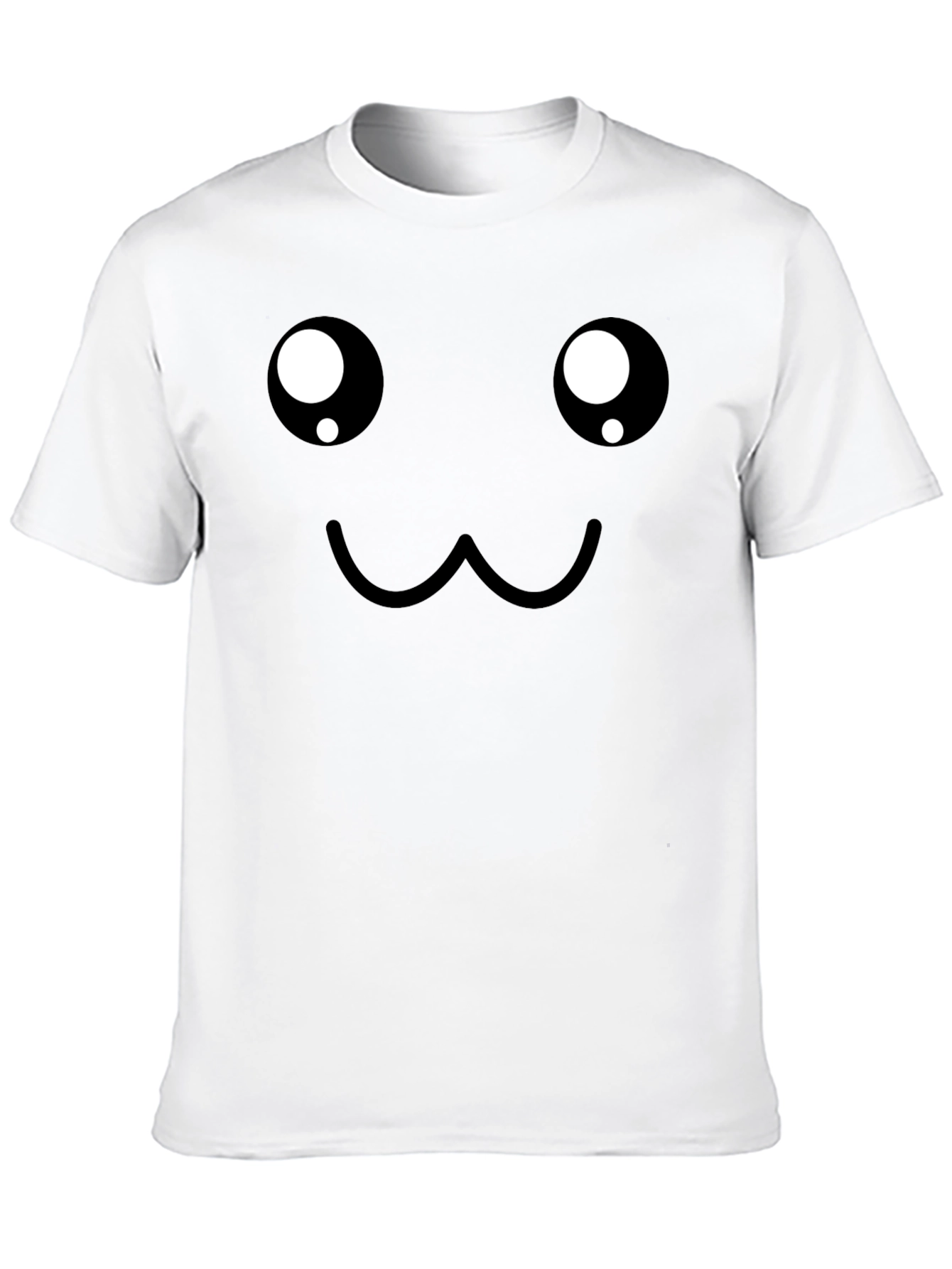 Cute Face Graphic Black T-Shirt
