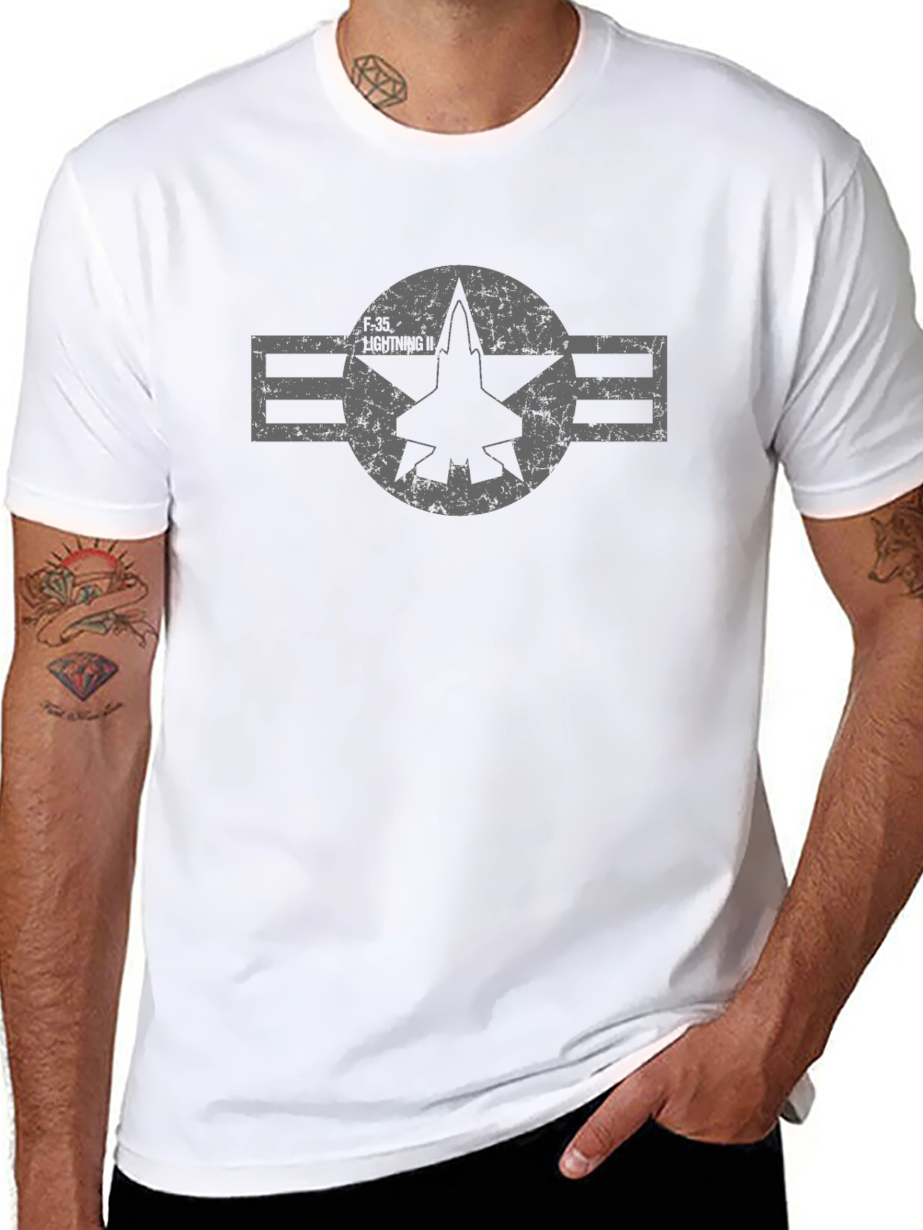 F-35 Lightning II Star Logo Black T-Shirt