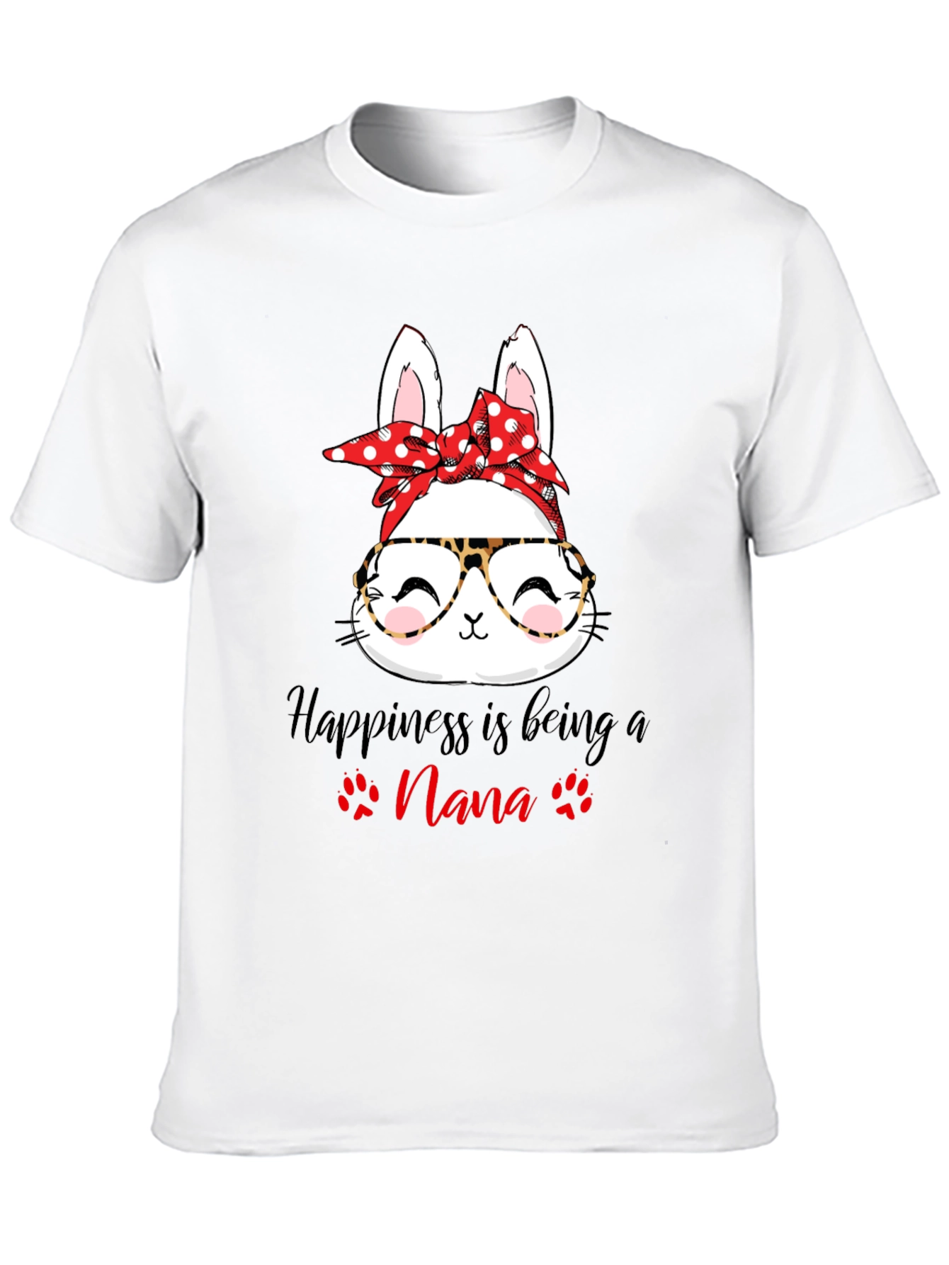 Happiness Nana T-Shirt- Cute Bunny Tee