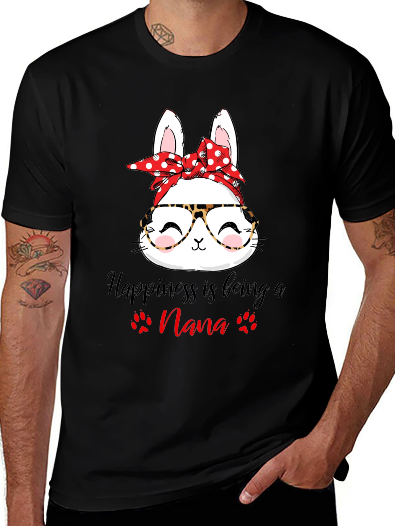 Happiness Nana T-Shirt- Cute Bunny Tee