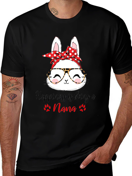 Happiness Nana T-Shirt- Cute Bunny Tee