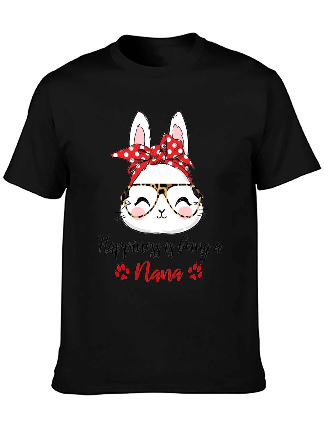 Happiness Nana T-Shirt- Cute Bunny Tee