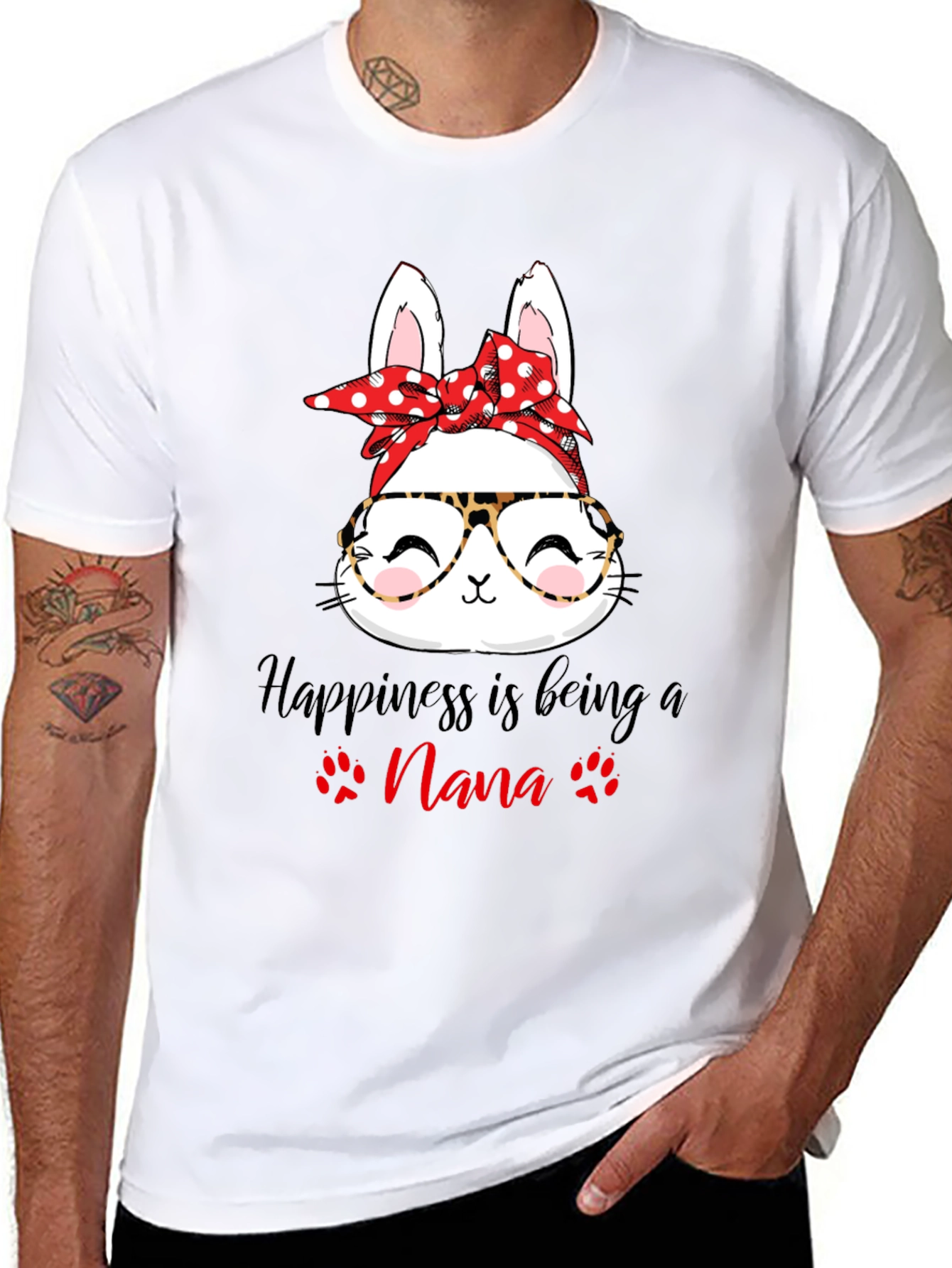 Happiness Nana T-Shirt- Cute Bunny Tee