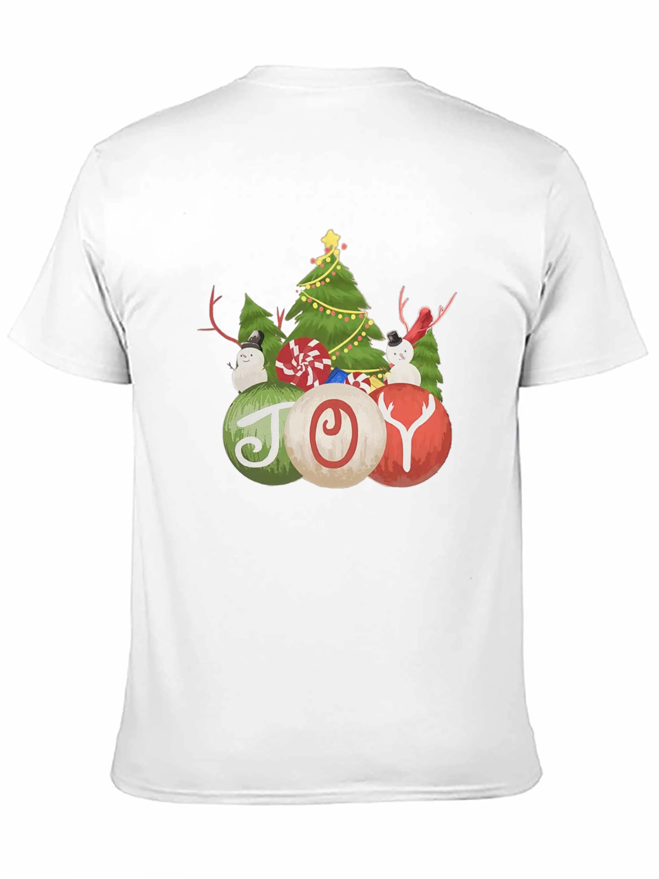 Christmas Joy T-Shirt with Tree and Snowman