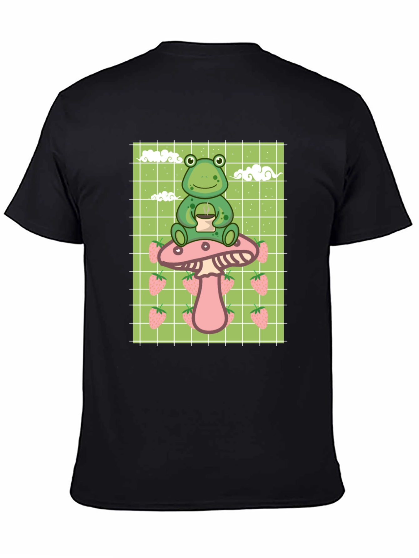 Frog on Mushroom T-Shirt - Kawaii Aesthetic