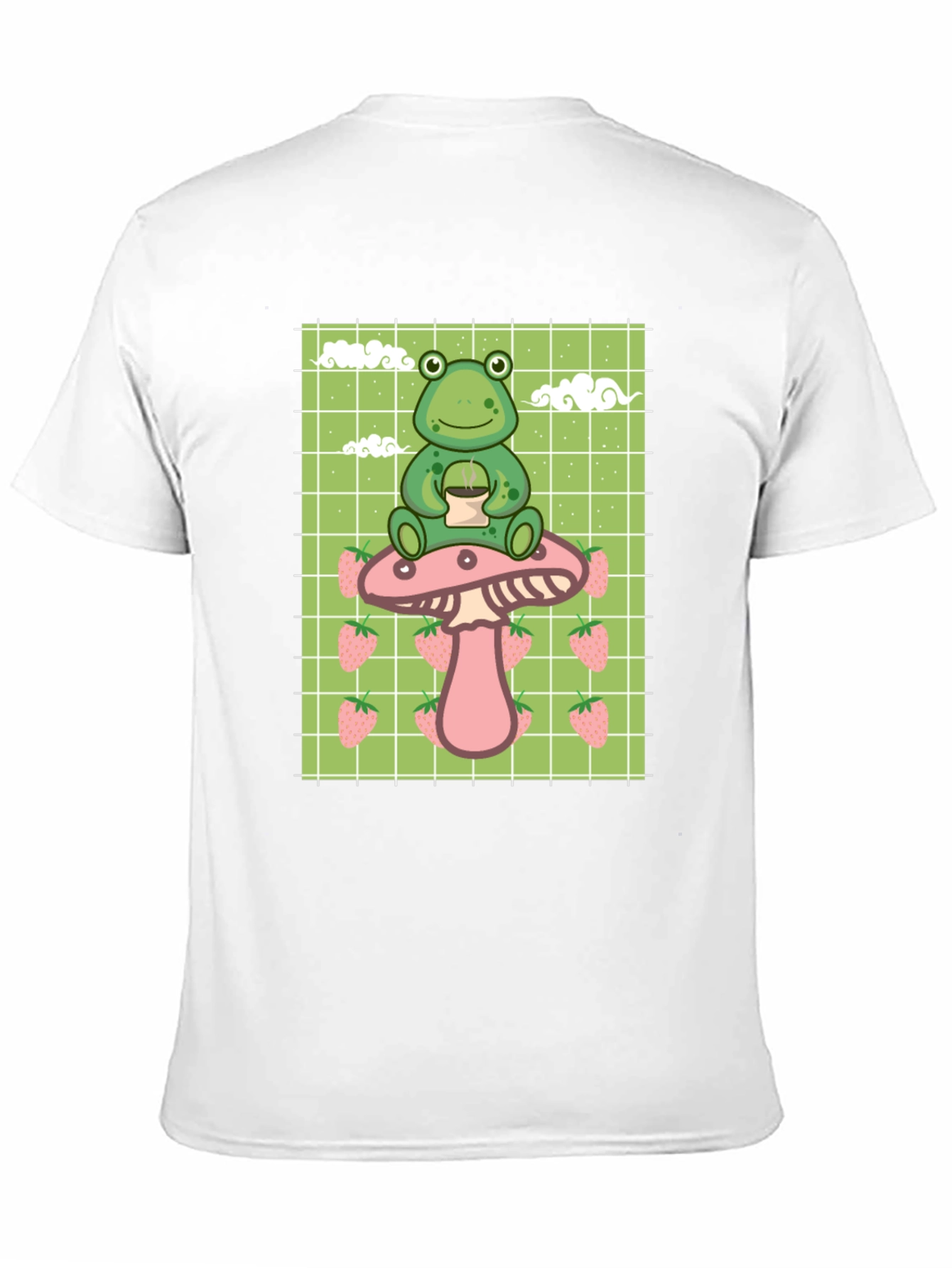 Frog on Mushroom T-Shirt - Kawaii Aesthetic
