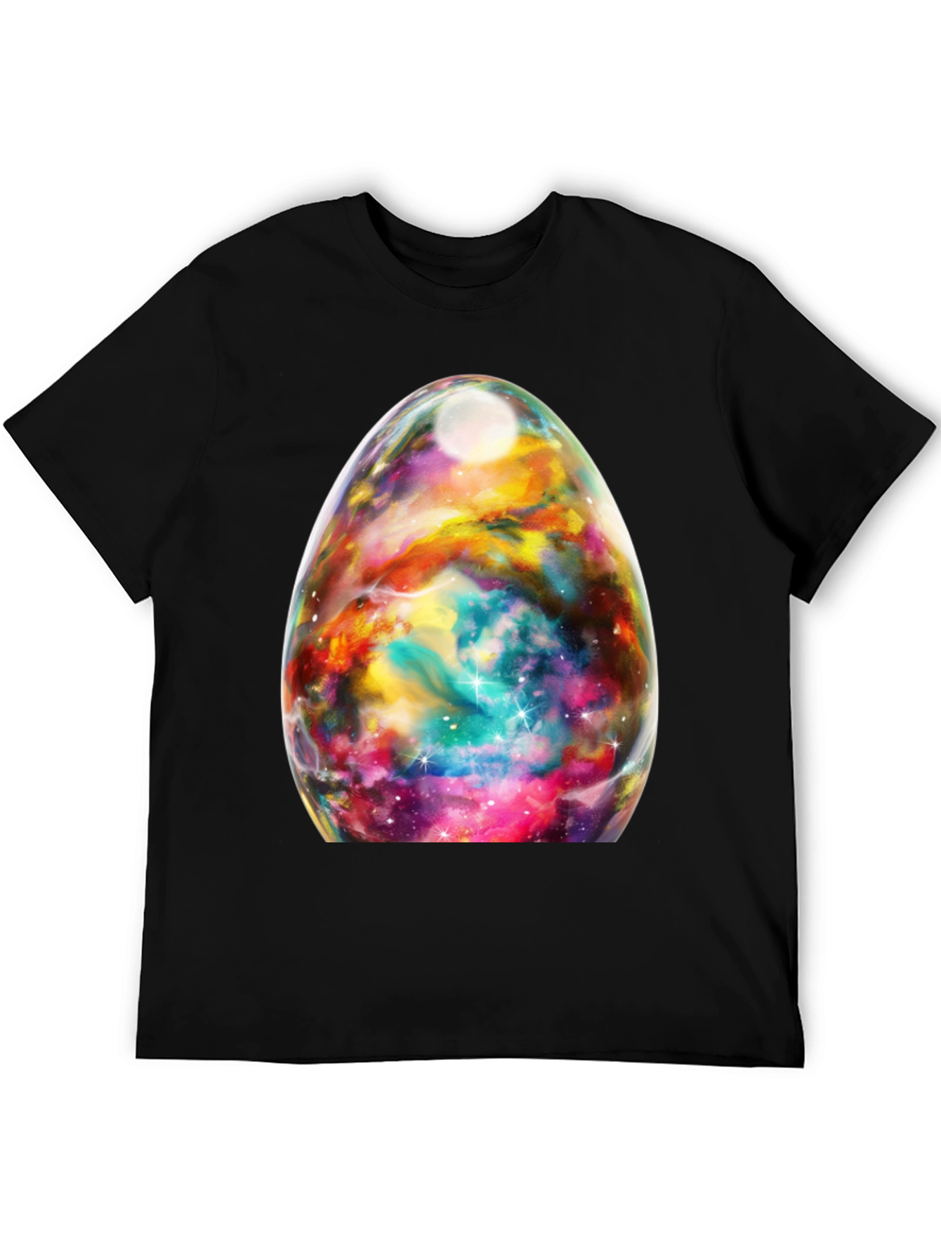 Nebula Egg Graphic Tee - Black Crewneck
