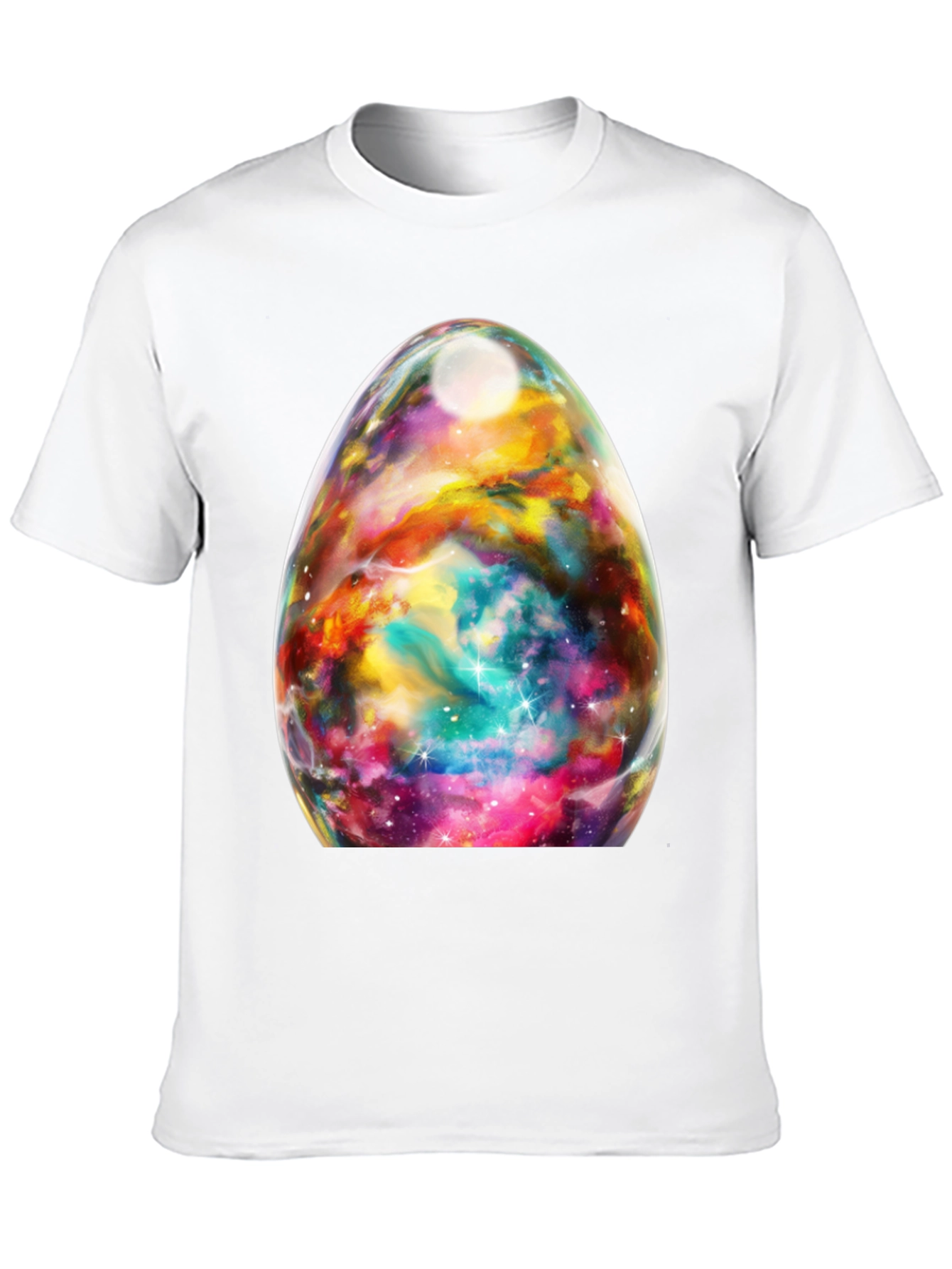 Nebula Egg Graphic Tee - Black Crewneck
