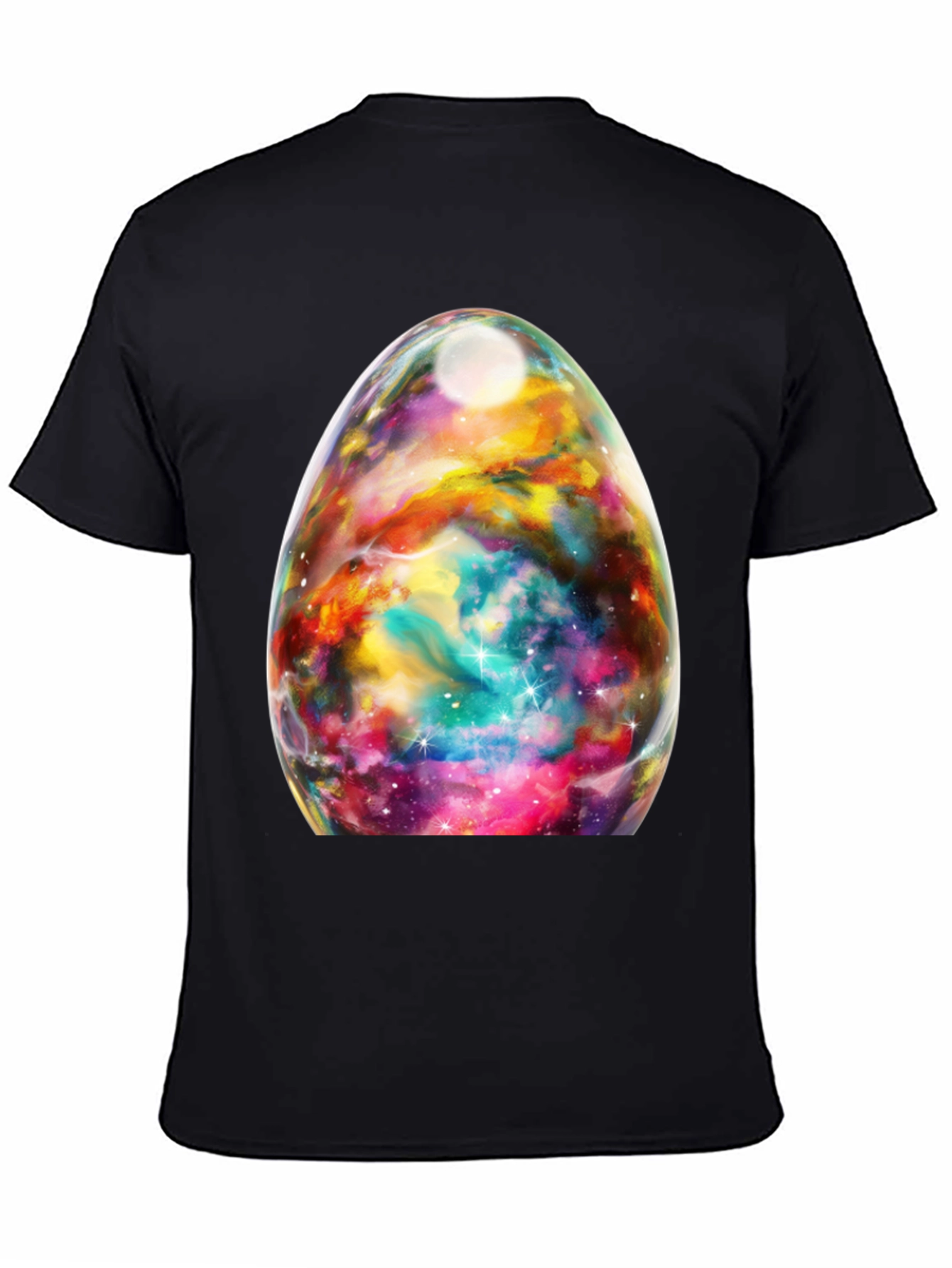 Nebula Egg Graphic Tee - Black Crewneck