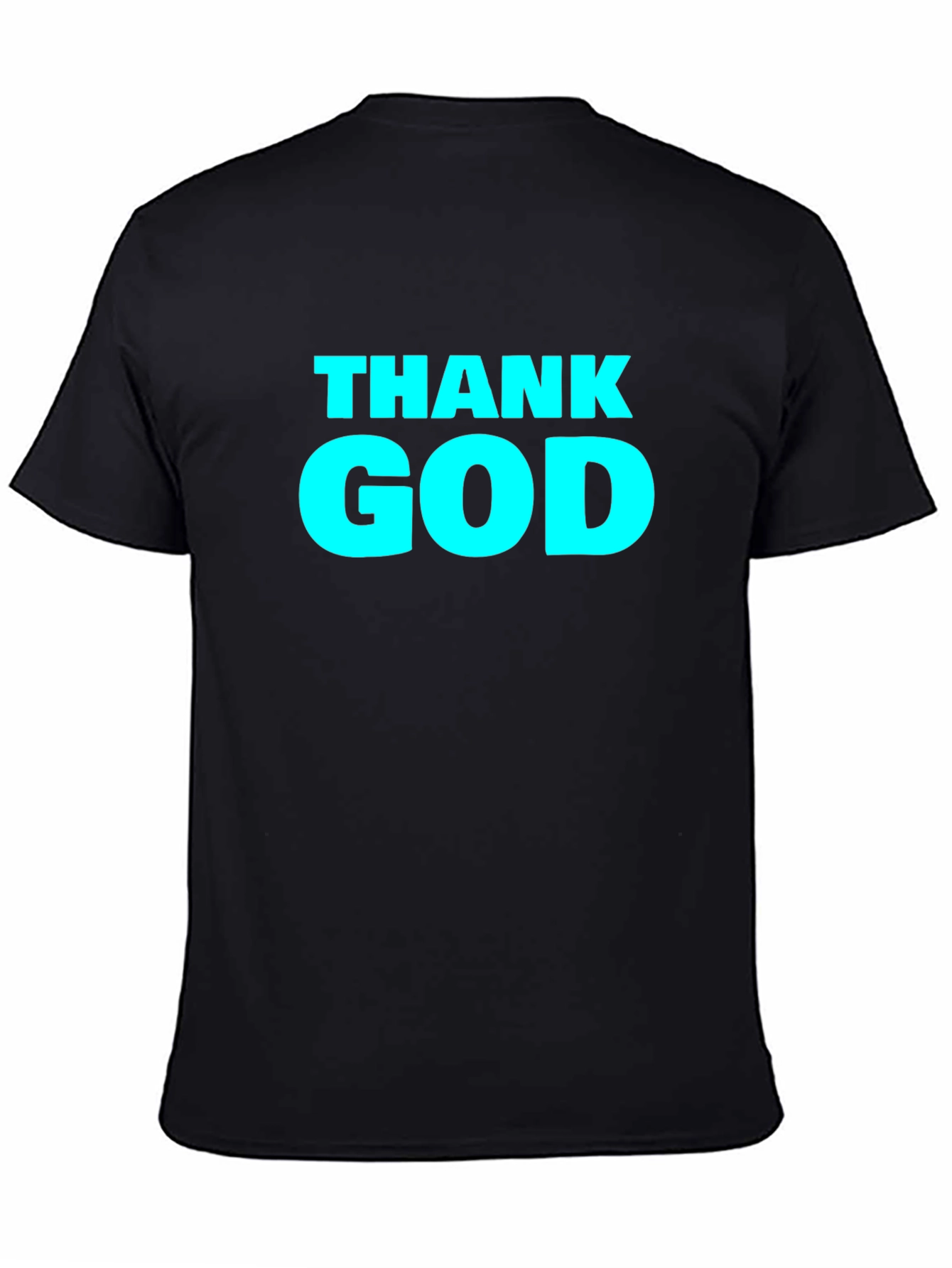Thank God Graphic Tee - Black Cotton T-Shirt