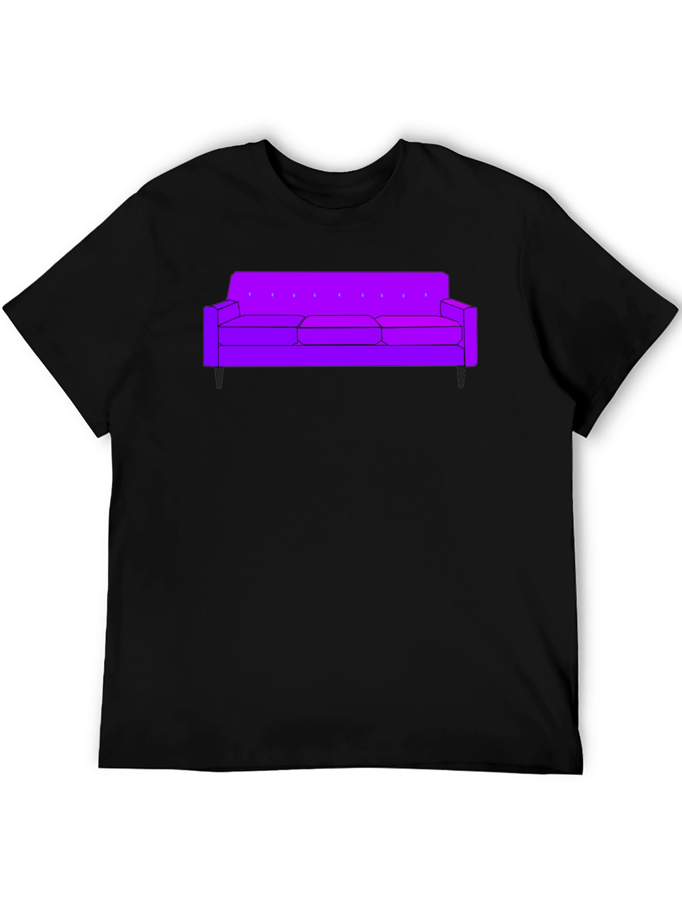 Purple Couch Graphic Tee - Modern Comfort