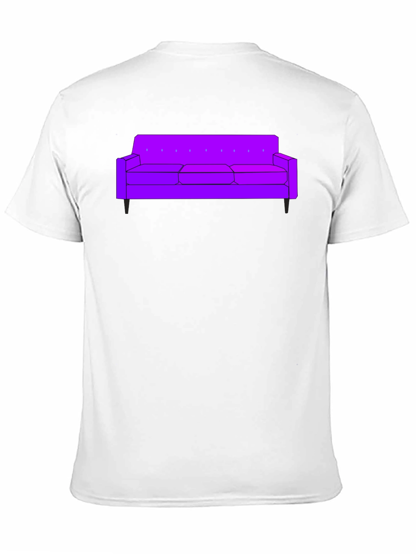 Purple Couch Graphic Tee - Modern Comfort