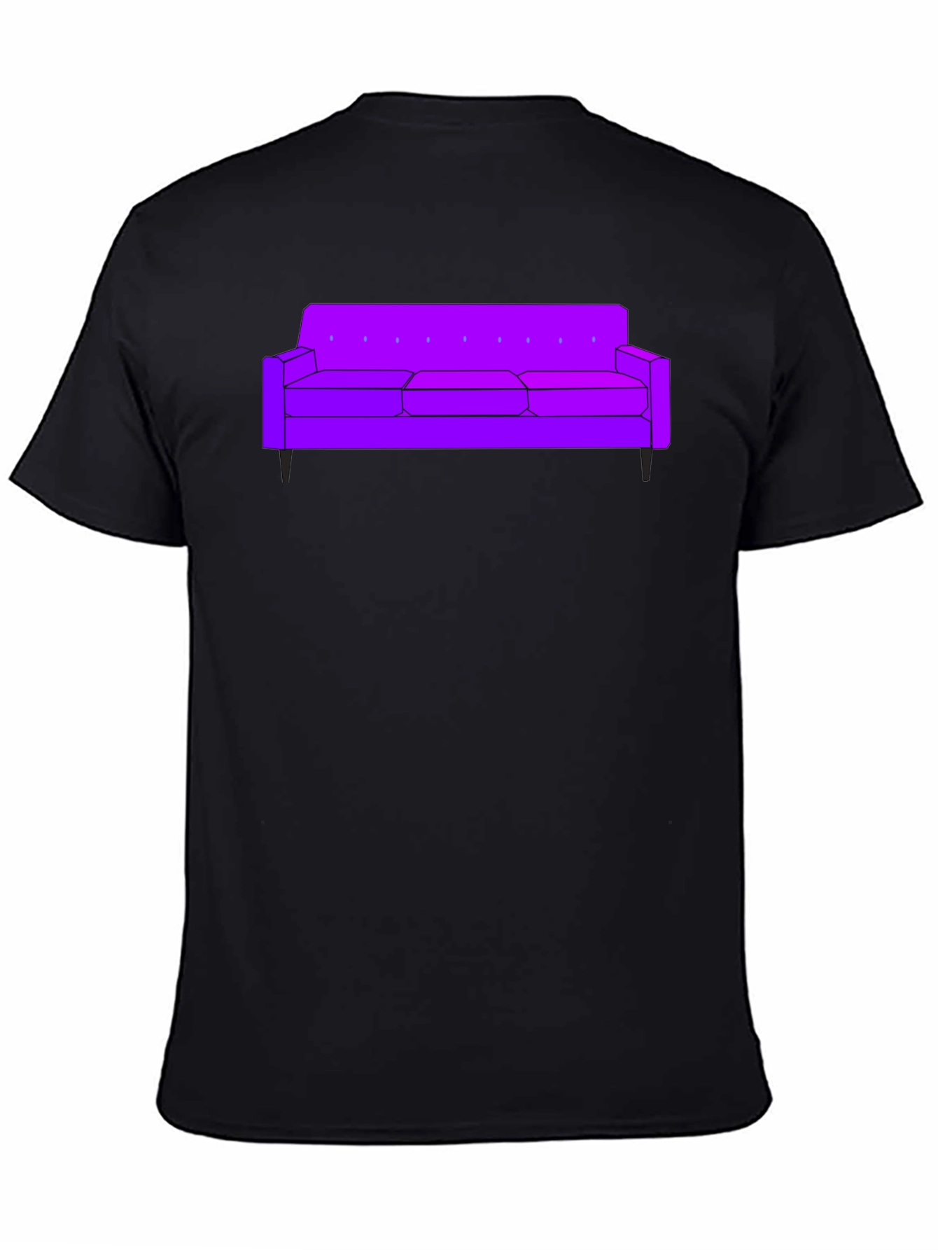 Purple Couch Graphic Tee - Modern Comfort
