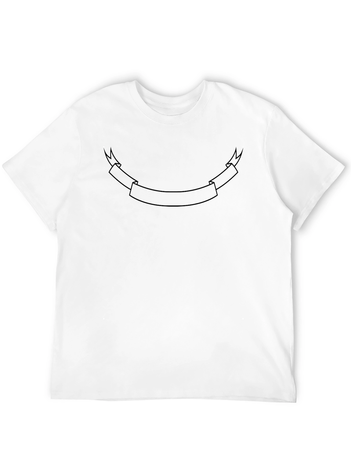 Mens Black Graphic T-Shirt with Customizable Banner