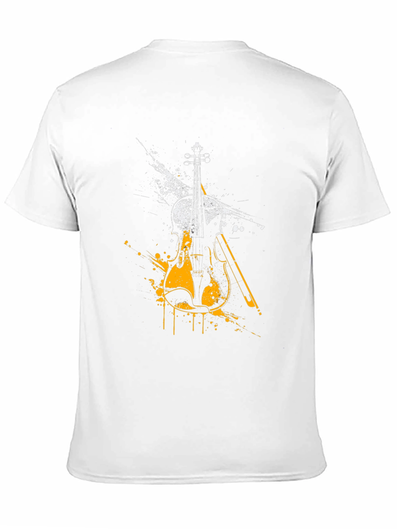 Abstract Violin Graphic Tee - Black