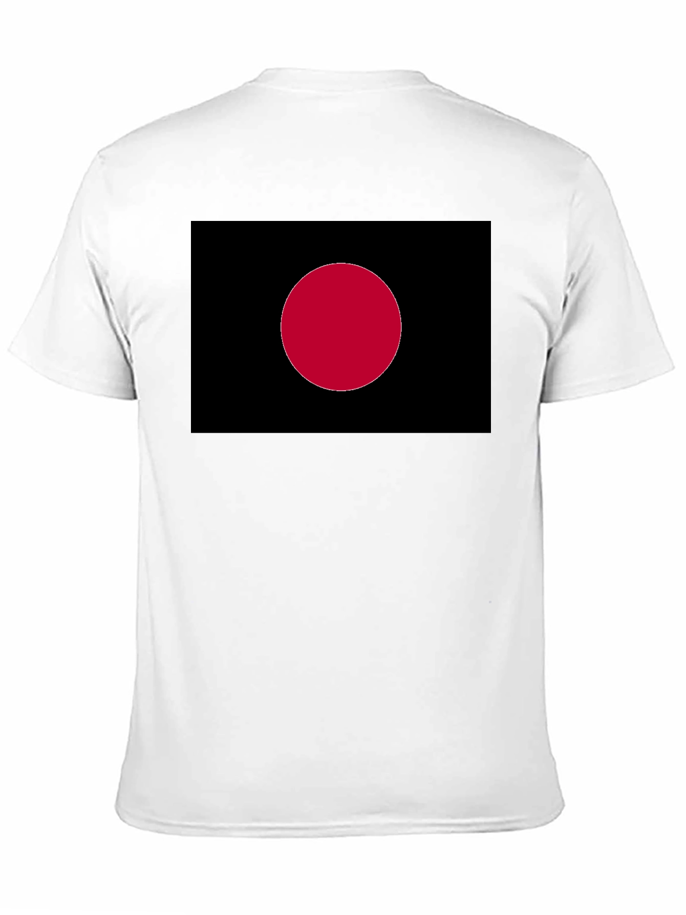 Black Tee with Red Dot Graphic