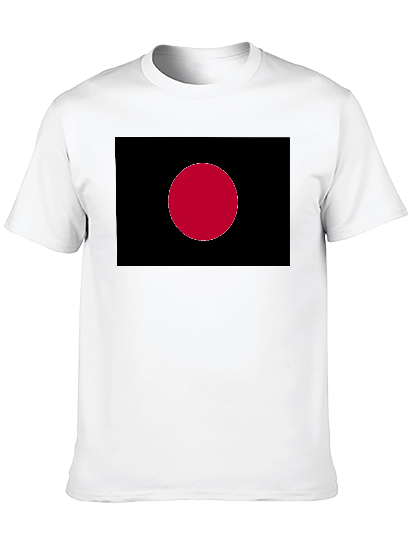 Black Tee with Red Dot Graphic
