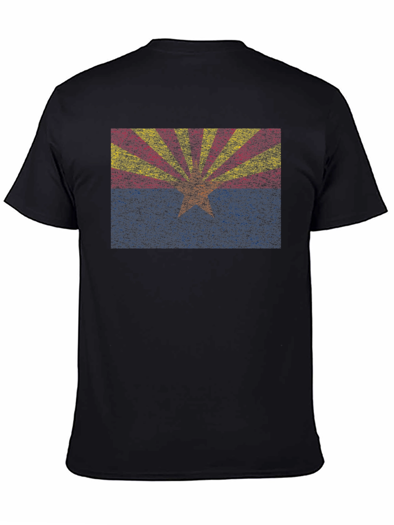 Arizona State Flag Graphic Tee - Black Crewneck