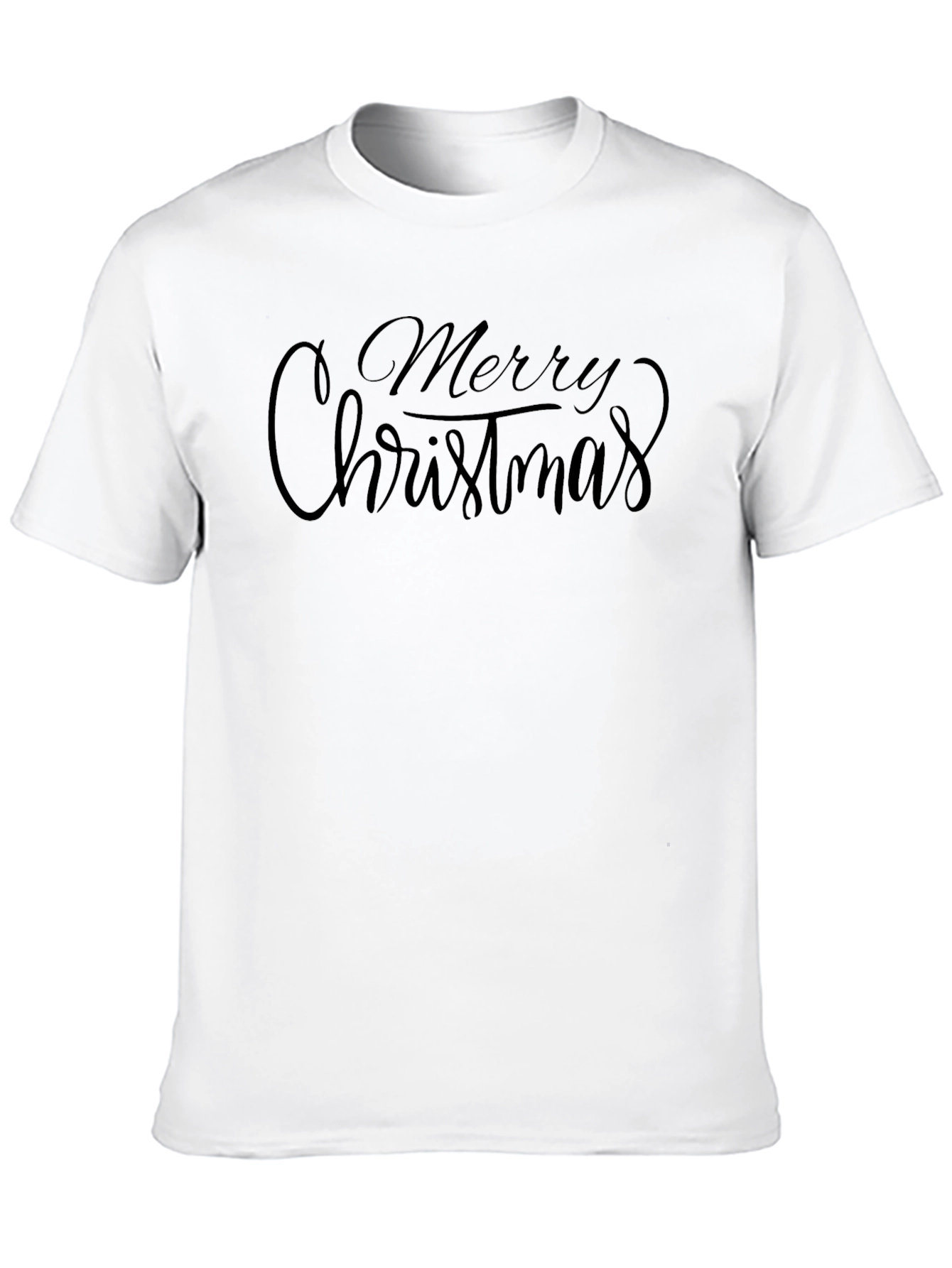 Merry Christmas Black T-Shirt Holiday Tee