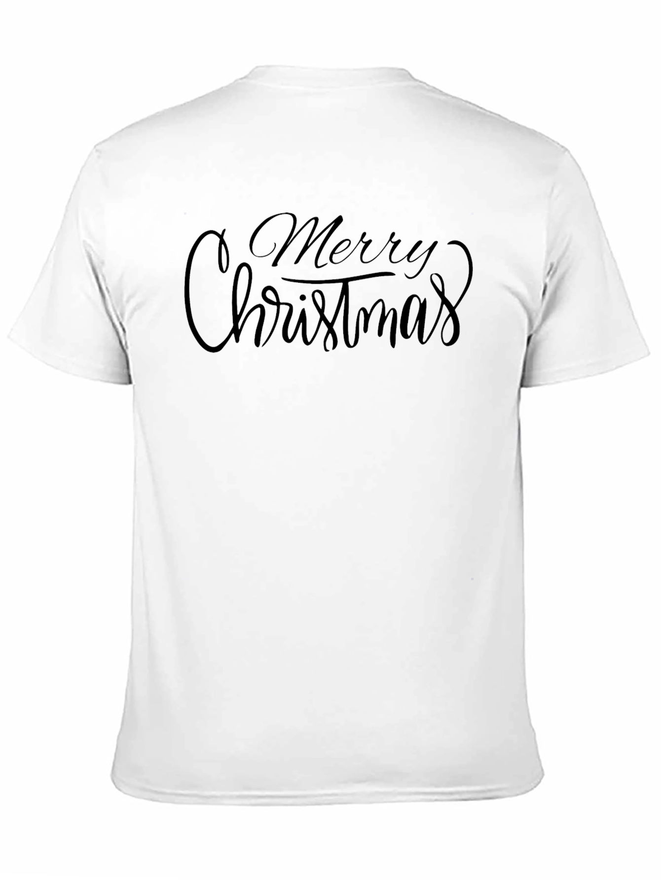 Merry Christmas Black T-Shirt Holiday Tee