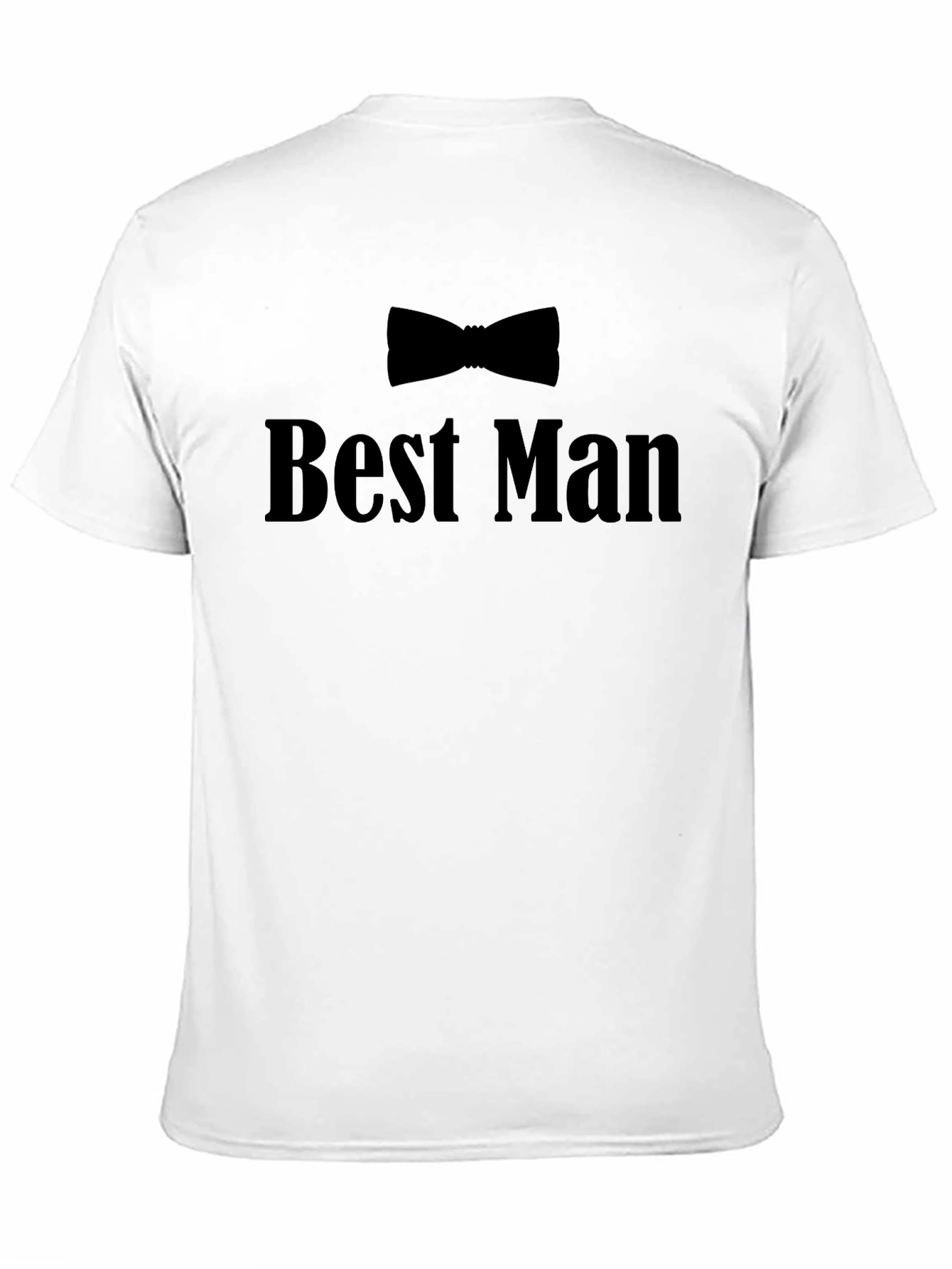 Best Man Bowtie Black Crew Neck T-Shirt