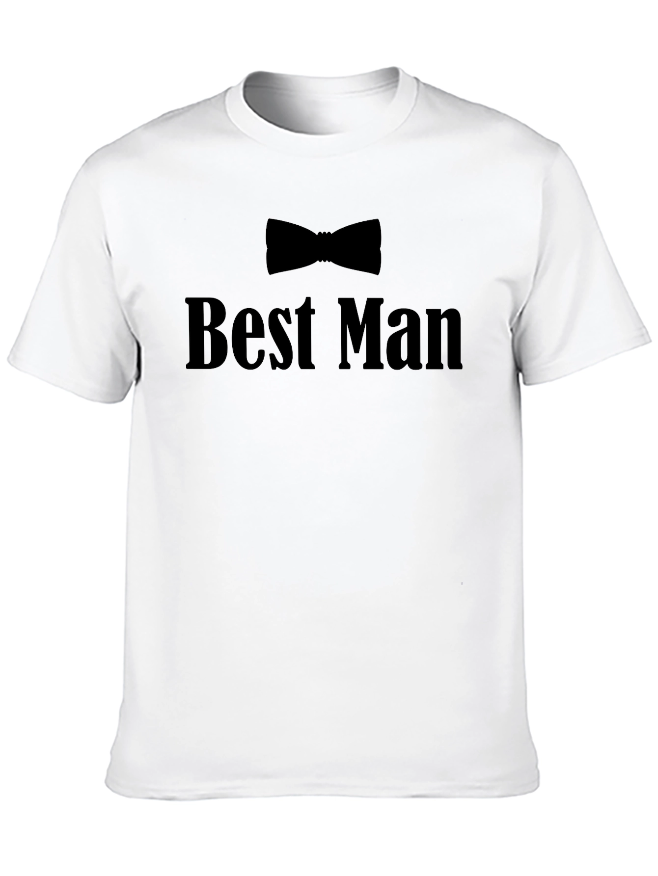 Best Man Bowtie Black Crew Neck T-Shirt