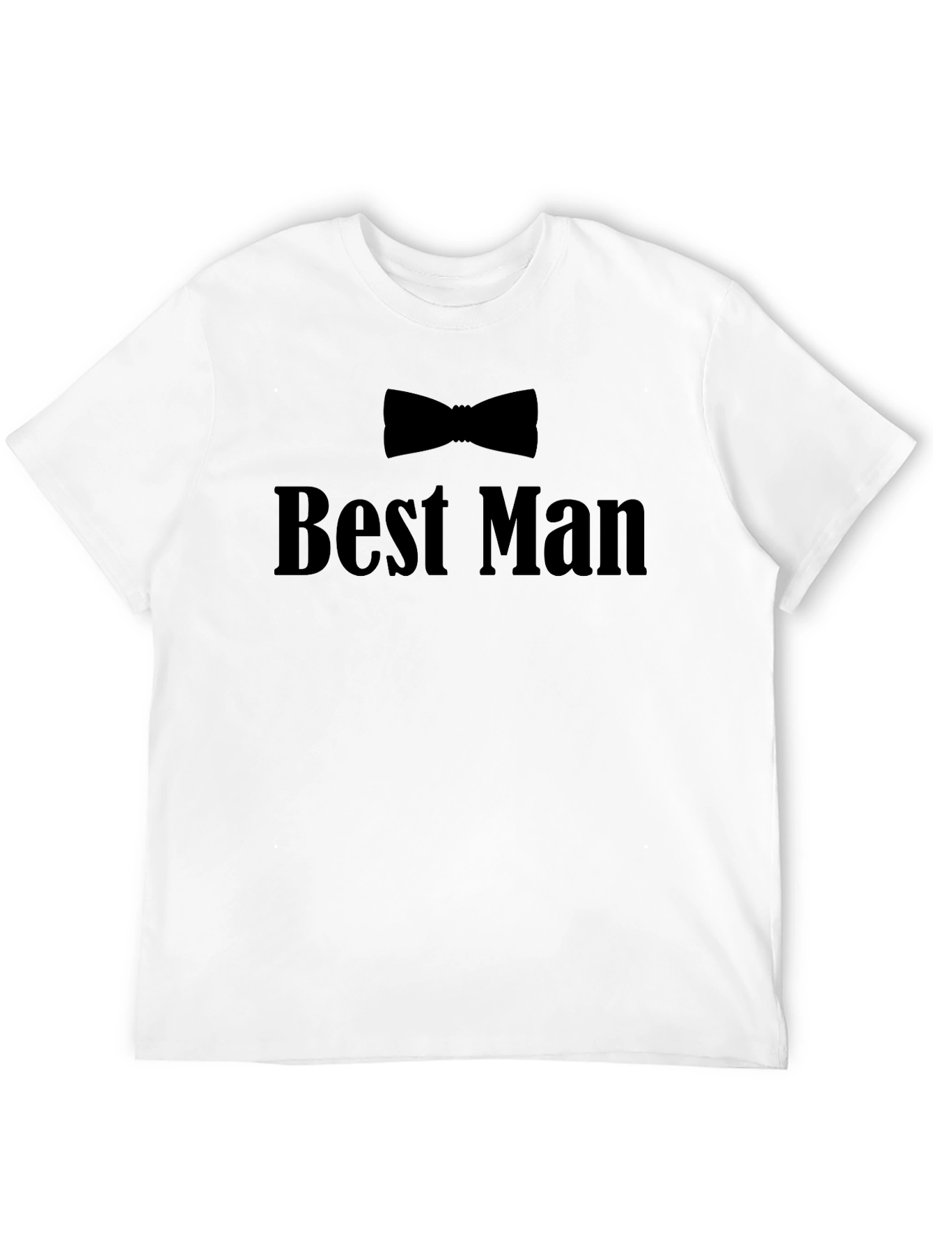 Best Man Bowtie Black Crew Neck T-Shirt