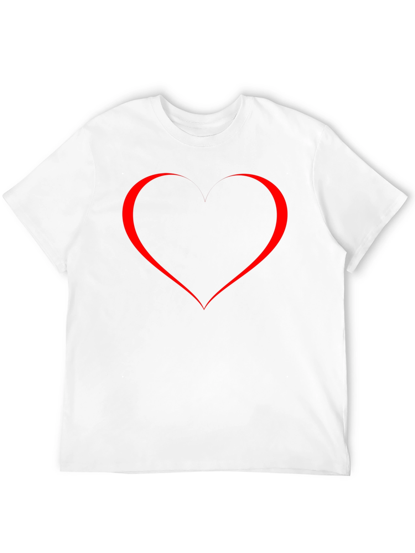 Heart Outline Graphic Tee - Soft Cotton Blend