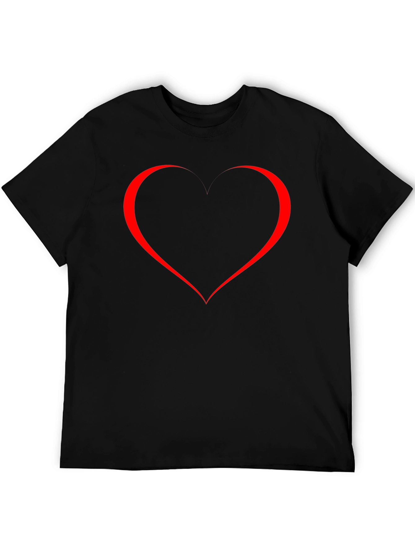 Heart Outline Graphic Tee - Soft Cotton Blend