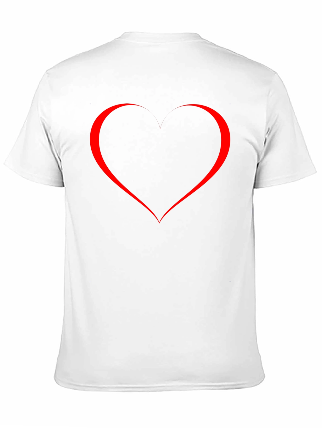 Heart Outline Graphic Tee - Soft Cotton Blend