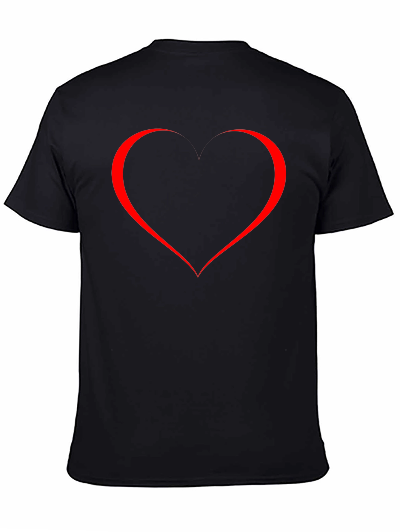 Heart Outline Graphic Tee - Soft Cotton Blend