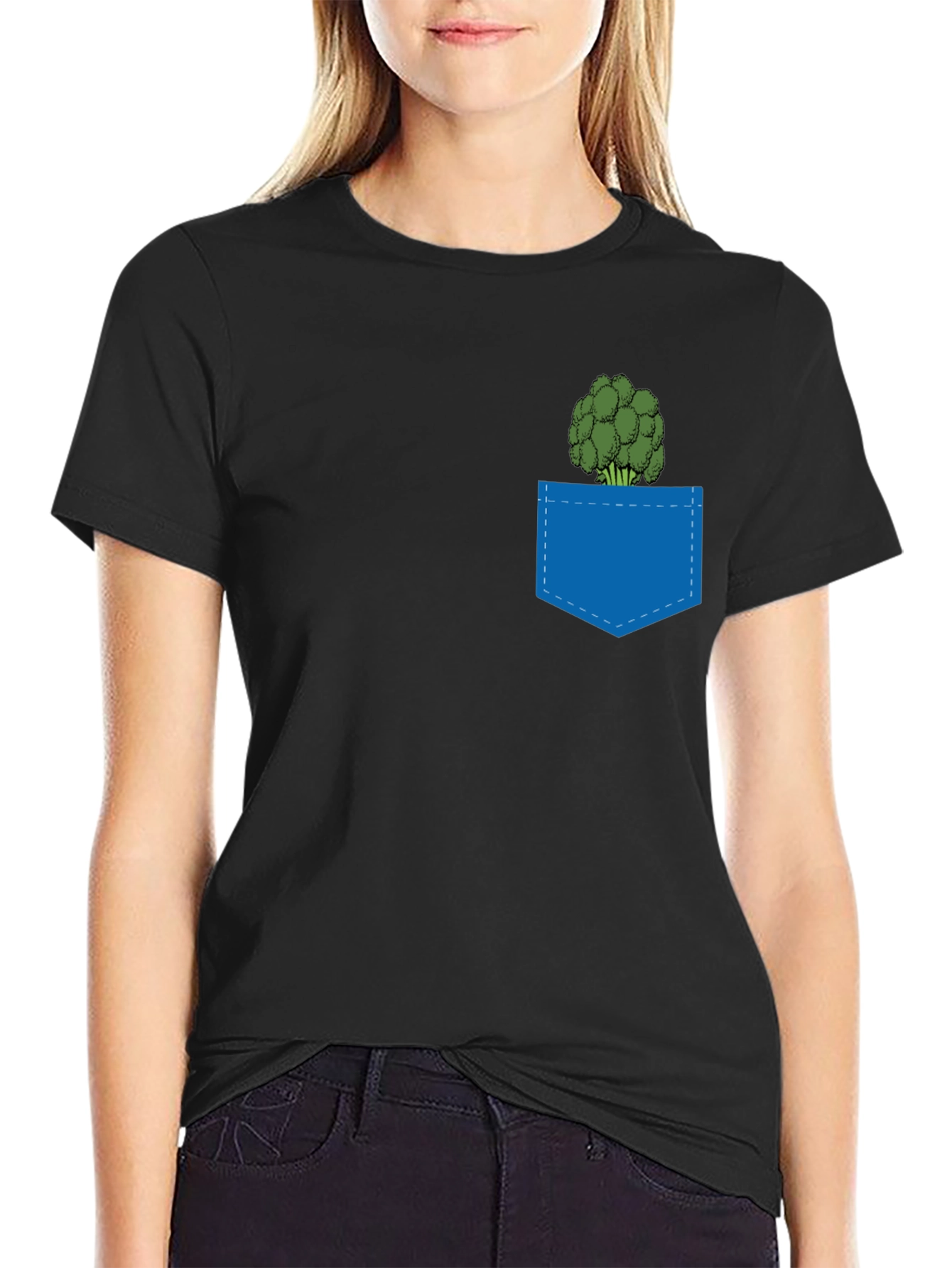 Broccoli Pocket T-Shirt - Quirky Graphic Tee