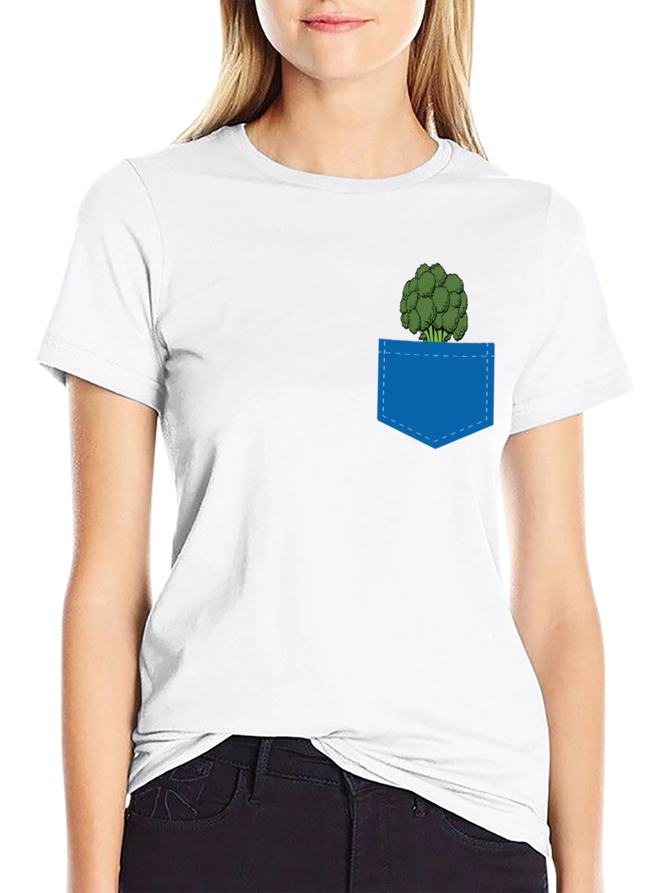 Broccoli Pocket T-Shirt - Quirky Graphic Tee