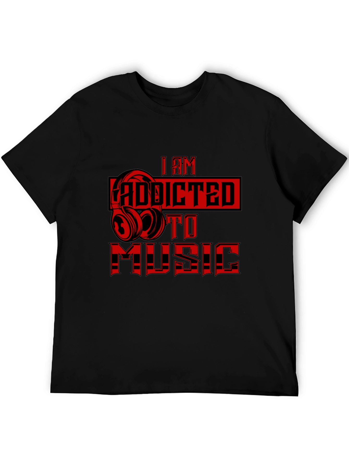 I Am Addicted to Music Graphic T-Shirt