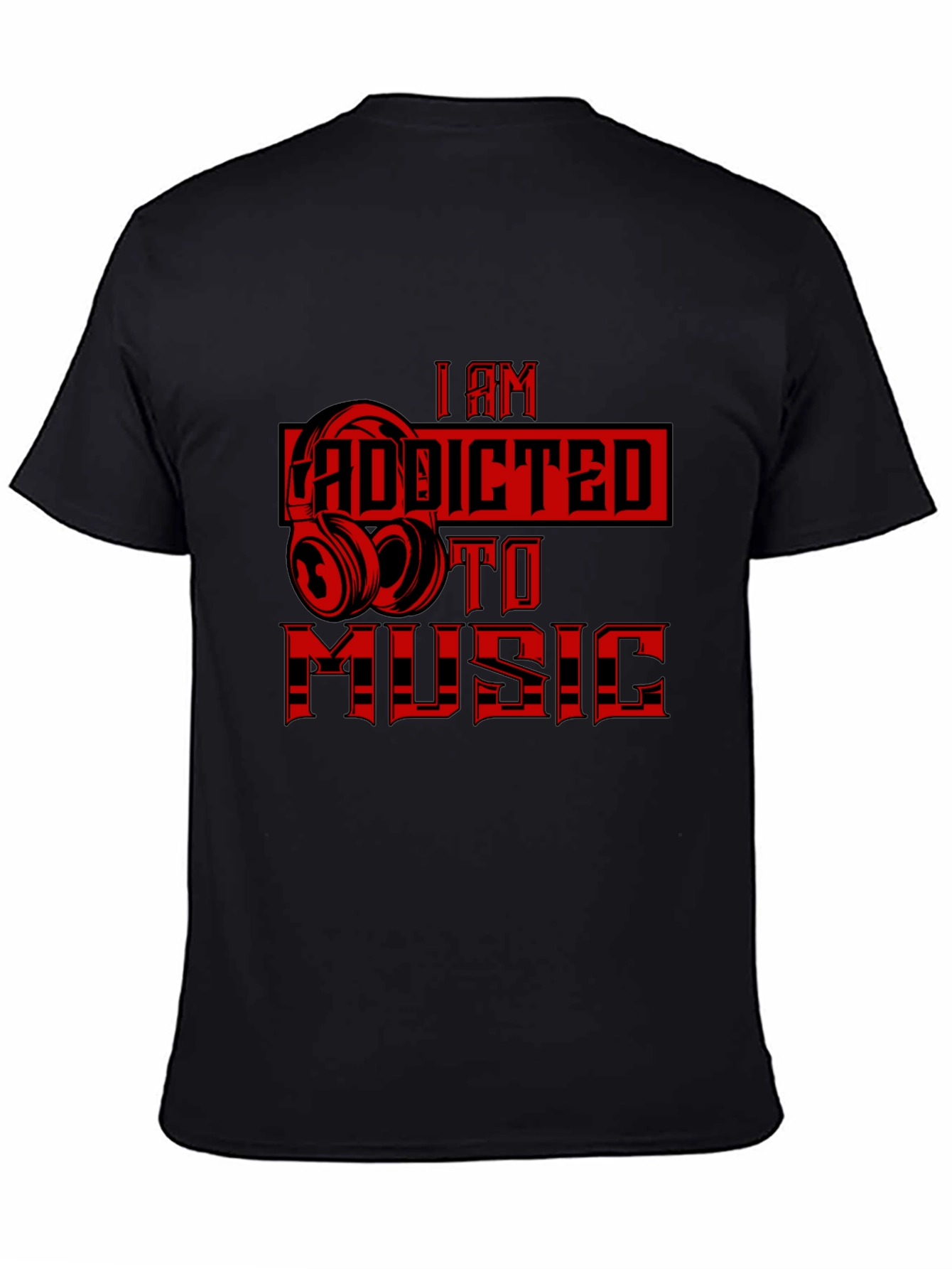 I Am Addicted to Music Graphic T-Shirt