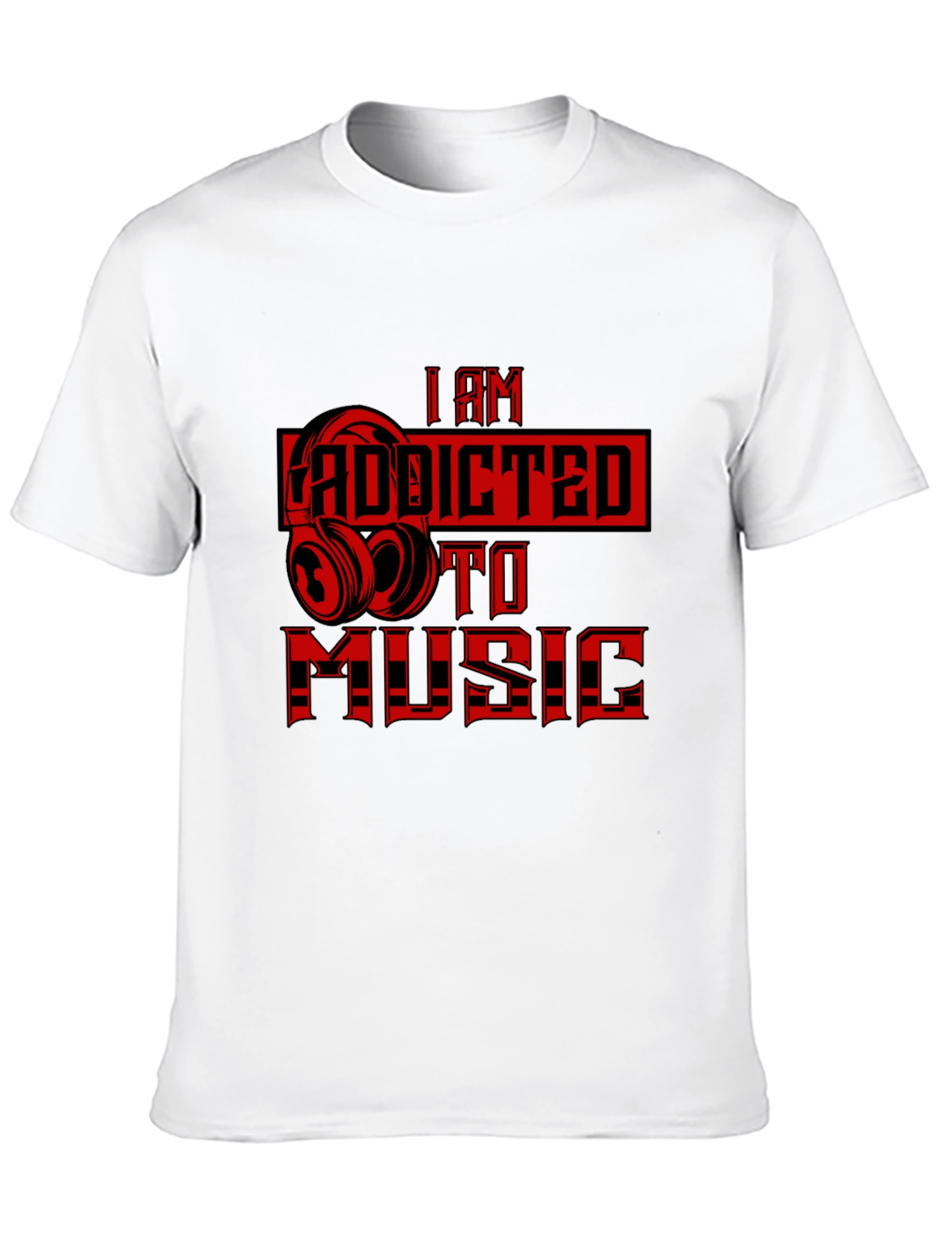 I Am Addicted to Music Graphic T-Shirt