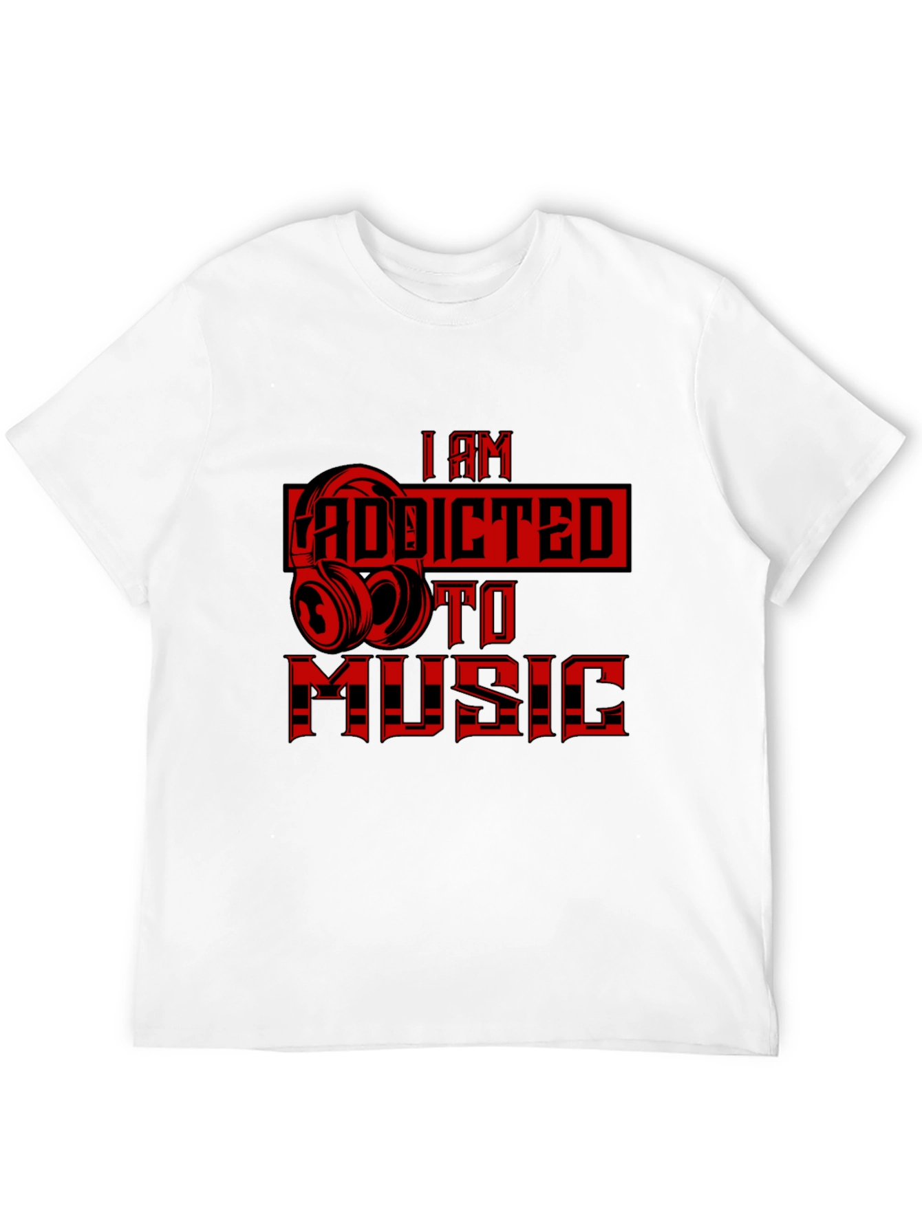 I Am Addicted to Music Graphic T-Shirt