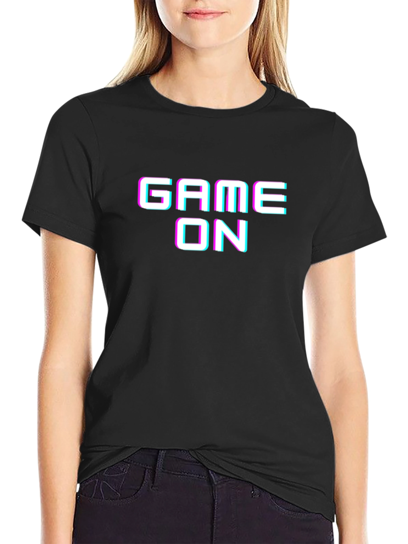Game On Graphic Tee - Black Gamer T-Shirt