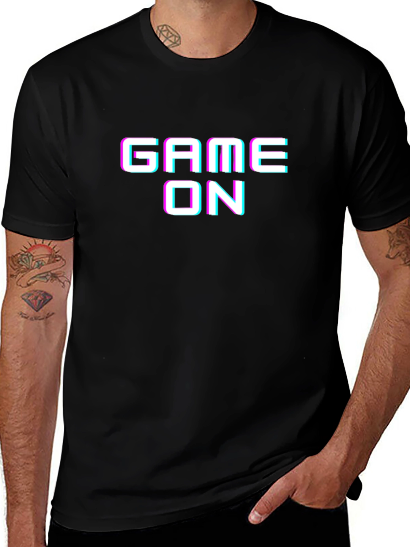 Game On Graphic Tee - Black Gamer T-Shirt